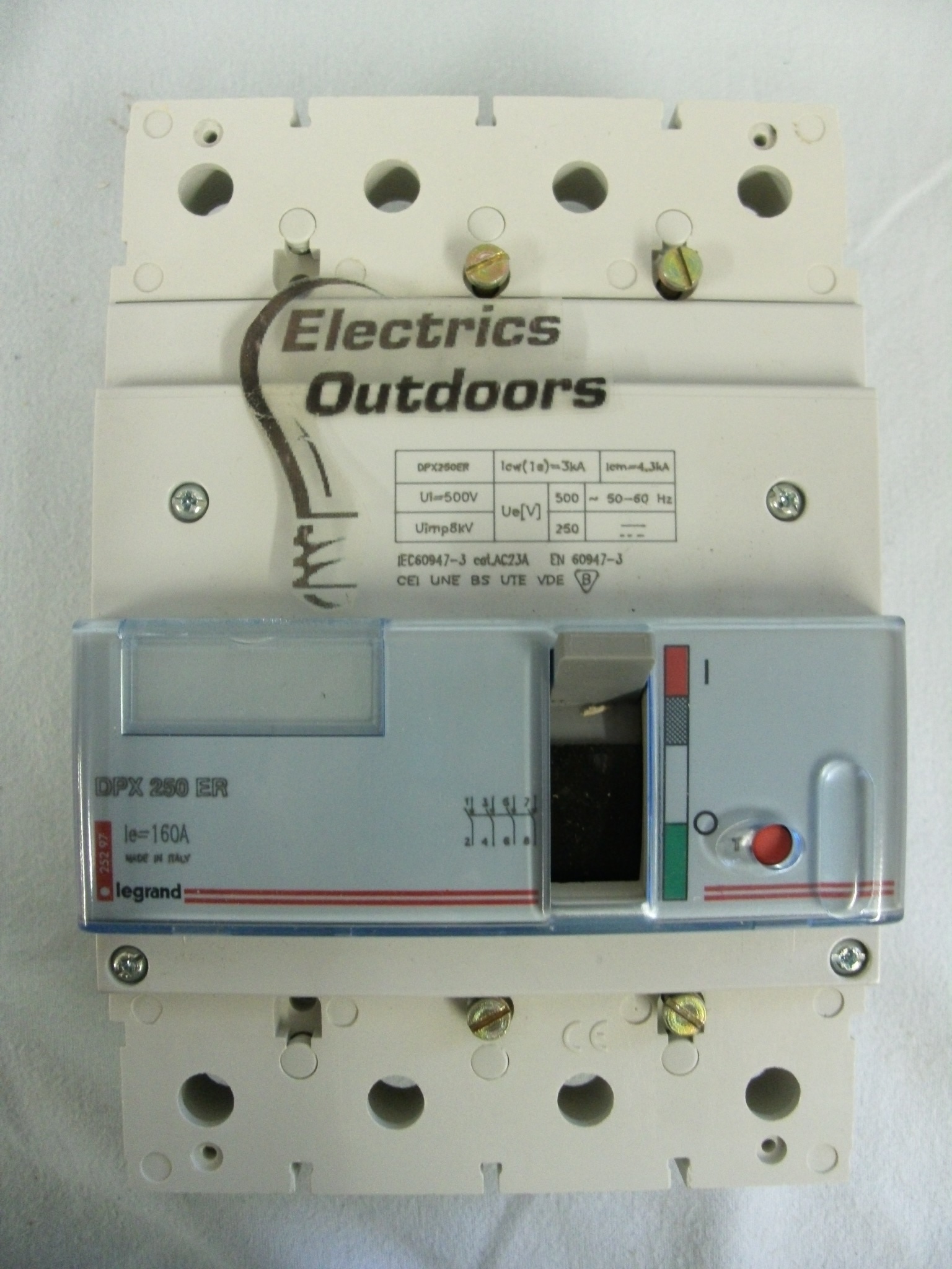 LEGRAND 160 AMP FOUR POLE MCCB 500V DPX 250 ER 252 97 BS EN 60947