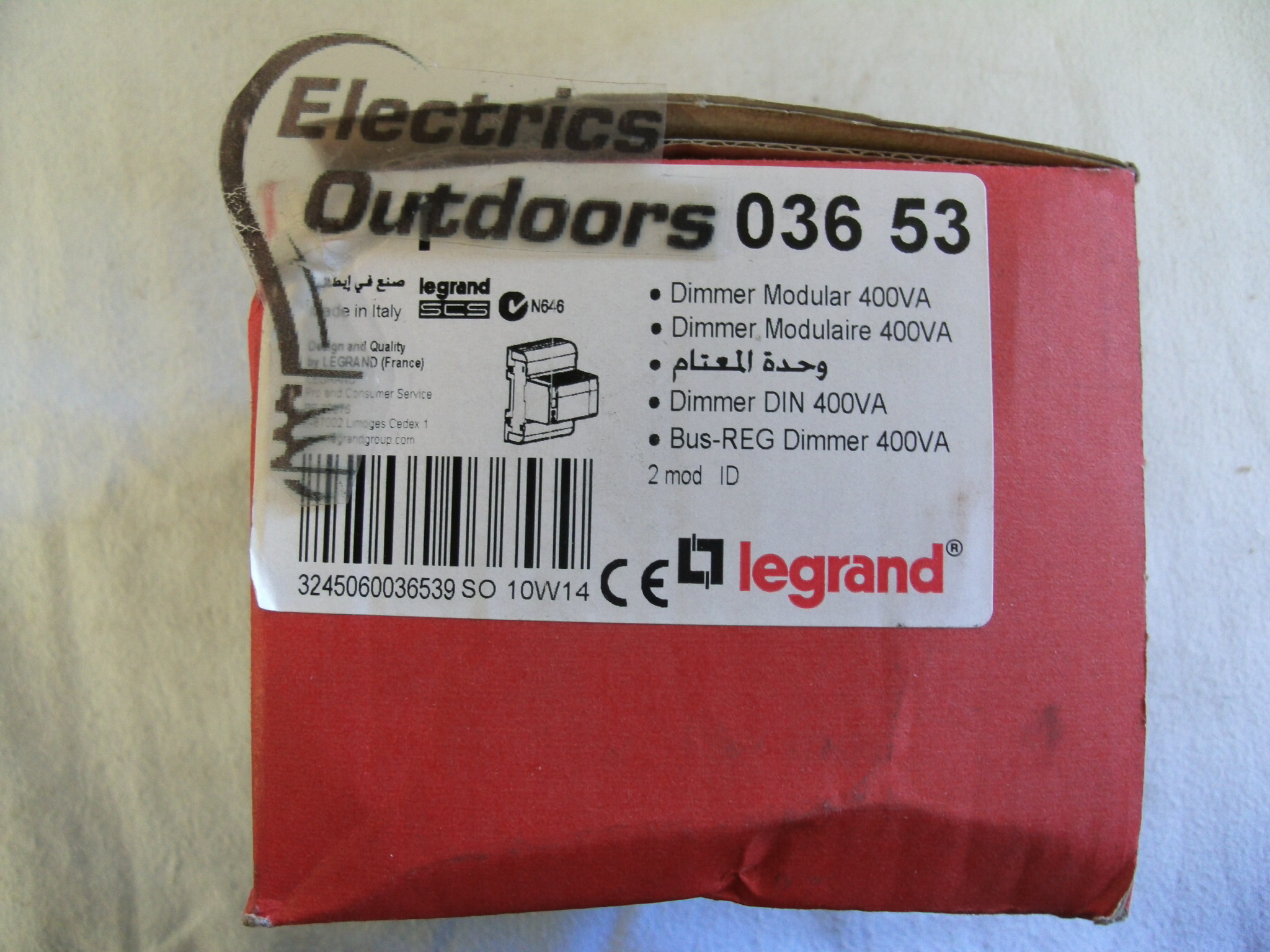 LEGRAND DIMMER MODULAR TRAILING EDGE DIN RAIL 400VA SCS 036 53