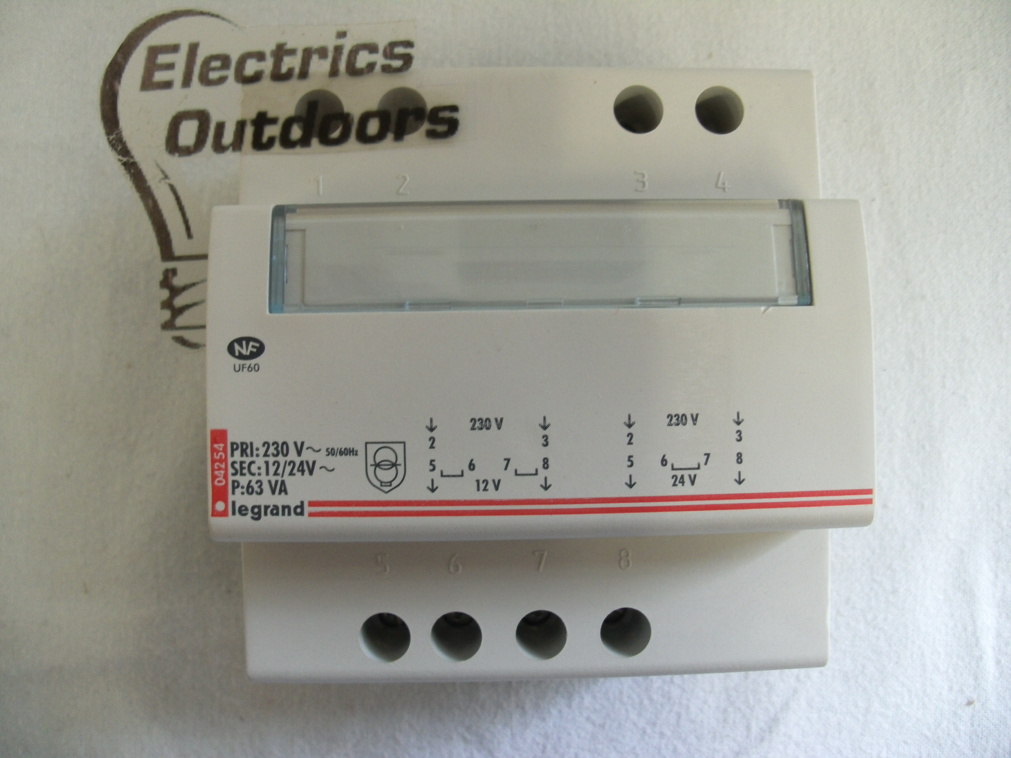 LEGRAND 63 VA 12V 24V TRANSFORMER POWER SUPPLY DIN RAIL 230V 04254