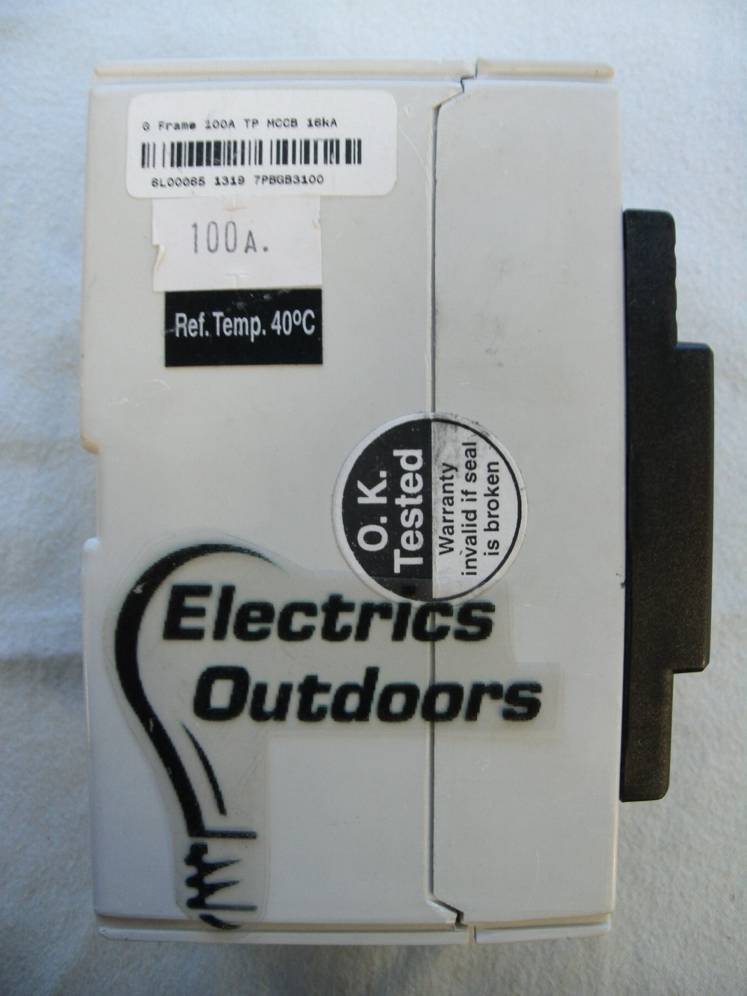 CRABTREE 100 AMP 16kA TRIPLE POLE MCCB 415V POWERSTAR 7PBGB3100 BS EN 60947