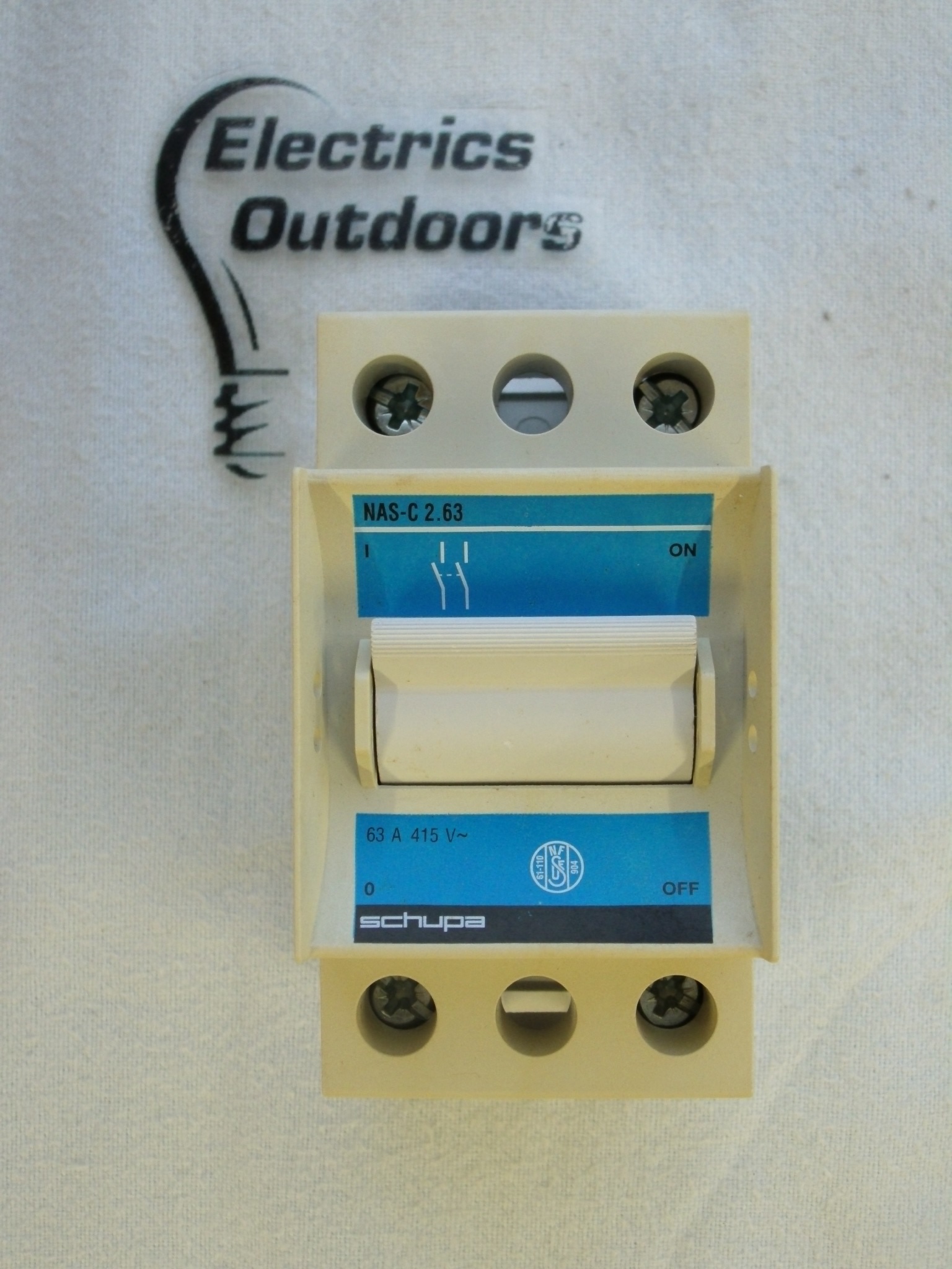 SCHUPA 63 AMP DOUBLE POLE MAIN SWITCH DISCONNECTOR NAS-C2.63 042122