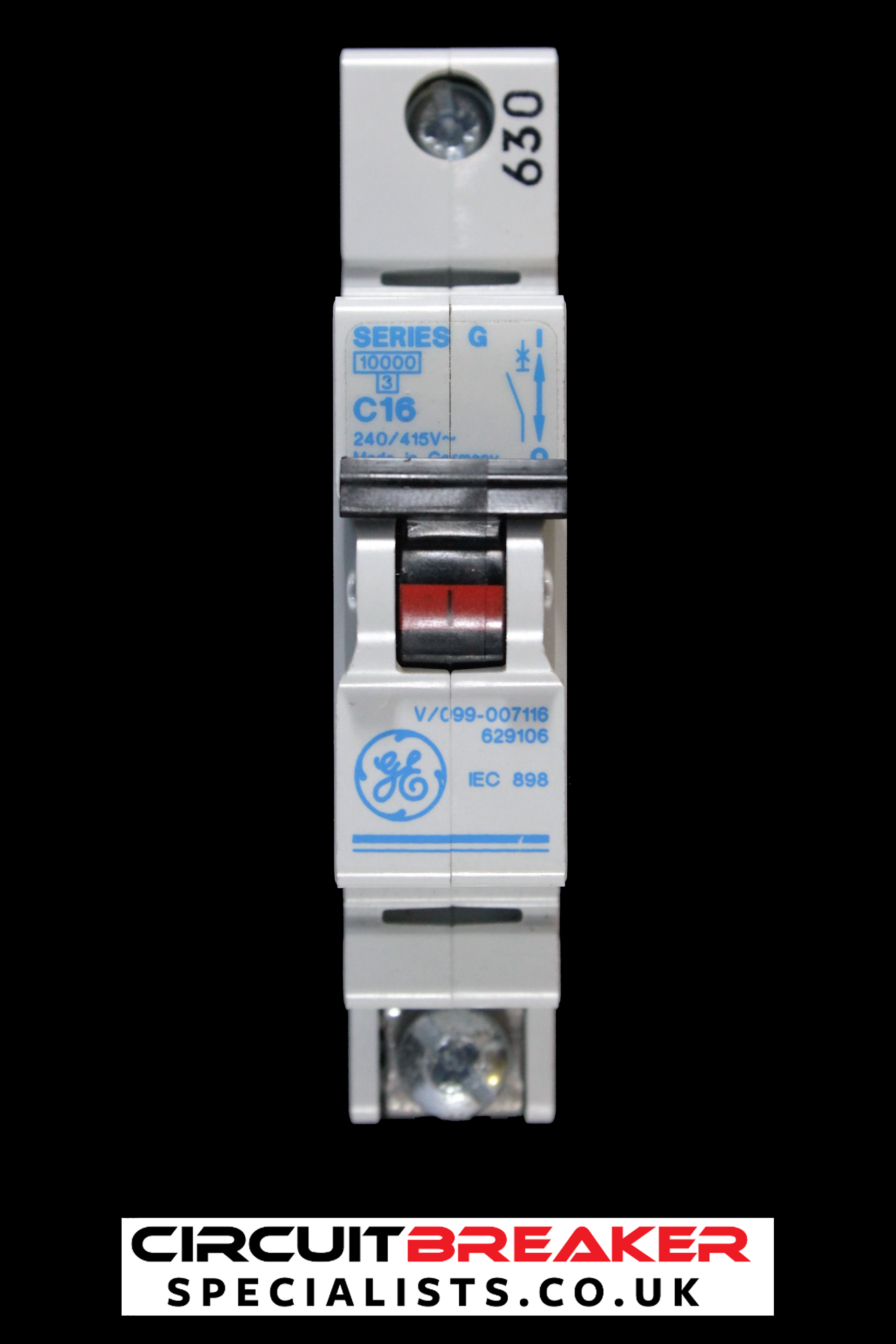 GENERAL ELECTRIC 16 AMP CURVE C 10kA MCB BREAKER V/099-007116 629106 SERIES G