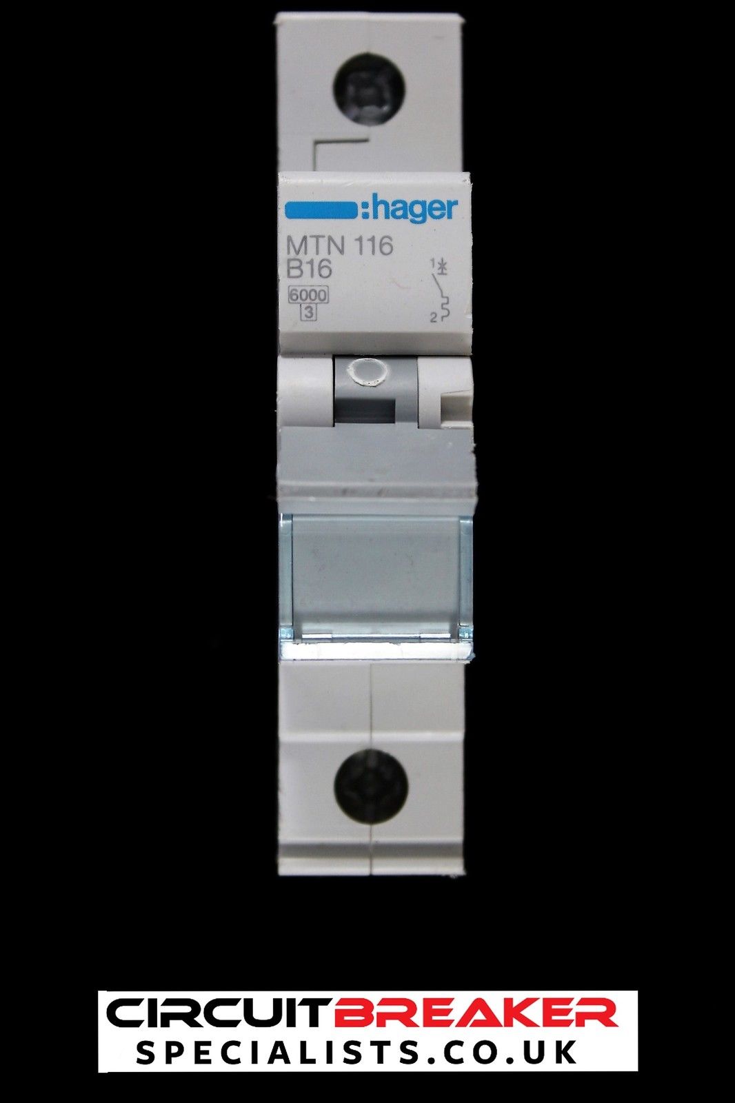 HAGER 16 AMP CURVE B 6kA MCB CIRCUIT BREAKER 434304 MTN116