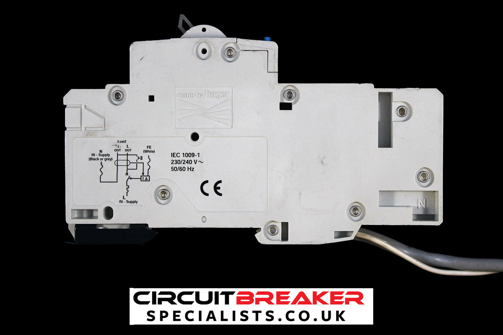HAGER 50 AMP CURVE B 6kA 30mA RCBO TYPE AC AD113 104278