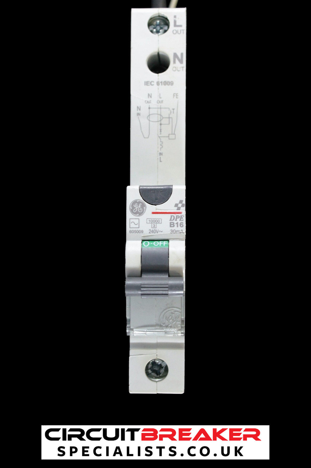 GE B 16 RCBO 10kA 30mA TYPE AC DPE 605009
