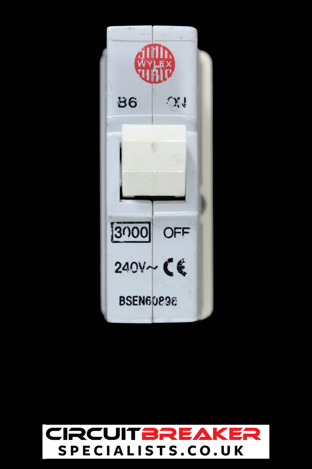 WYLEX 6 AMP CURVE B 3kA MCB CIRCUIT BREAKER PUSH PLUG IN