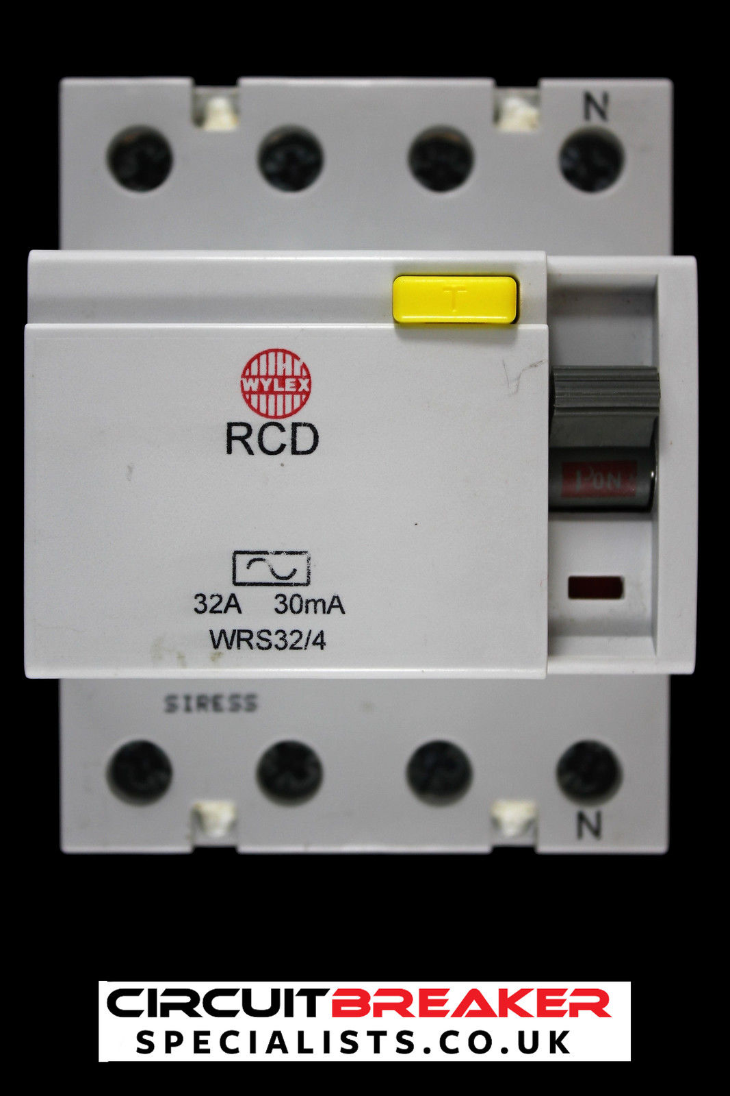 WYLEX 32 RCD FOUR POLE 30mA TYPE AC WRS32/4 YB