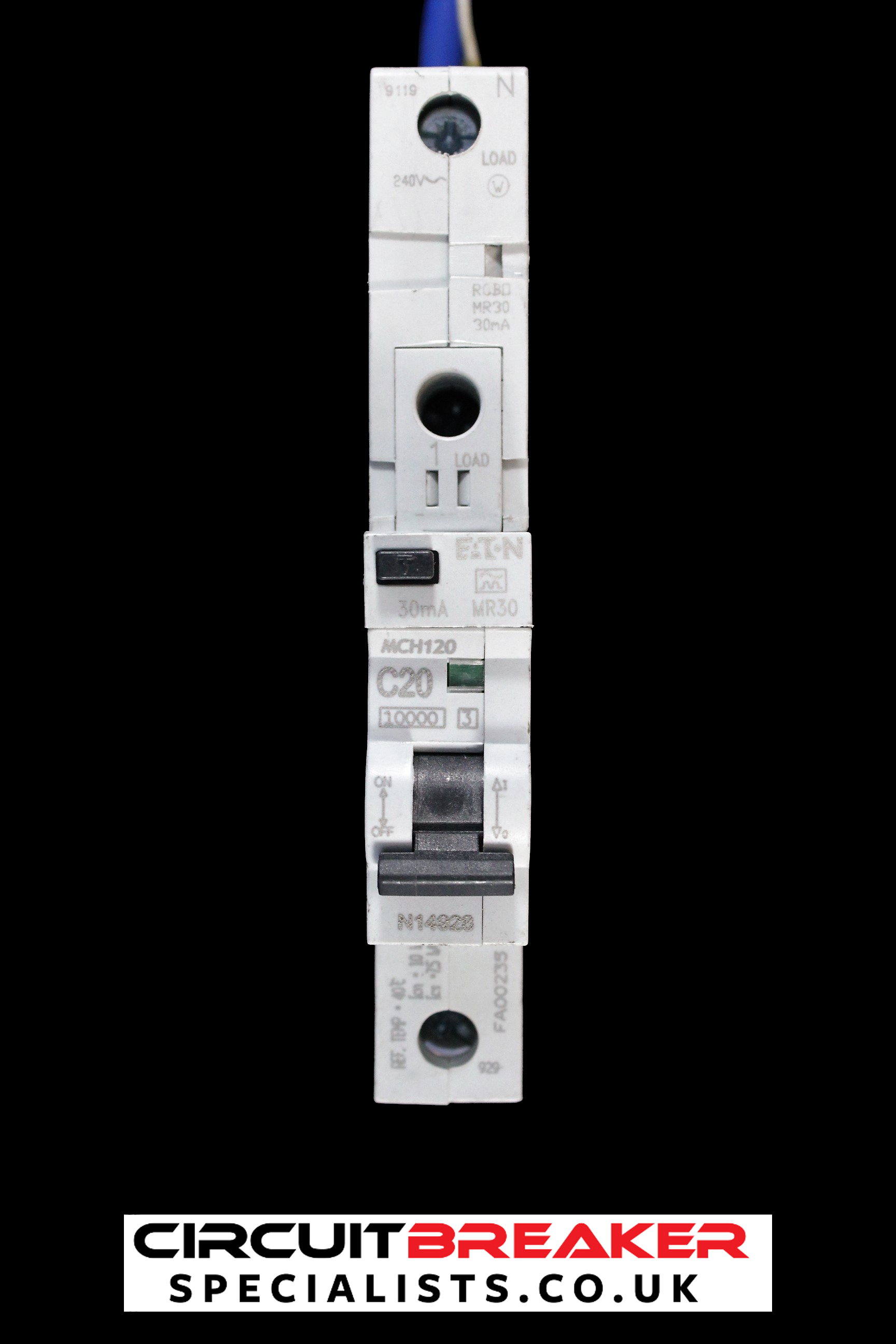 MEM EATON 20 AMP CURVE C 10kA 30mA RCBO TYPE A FIELD FIT POD MEMSHIELD 2 MR30