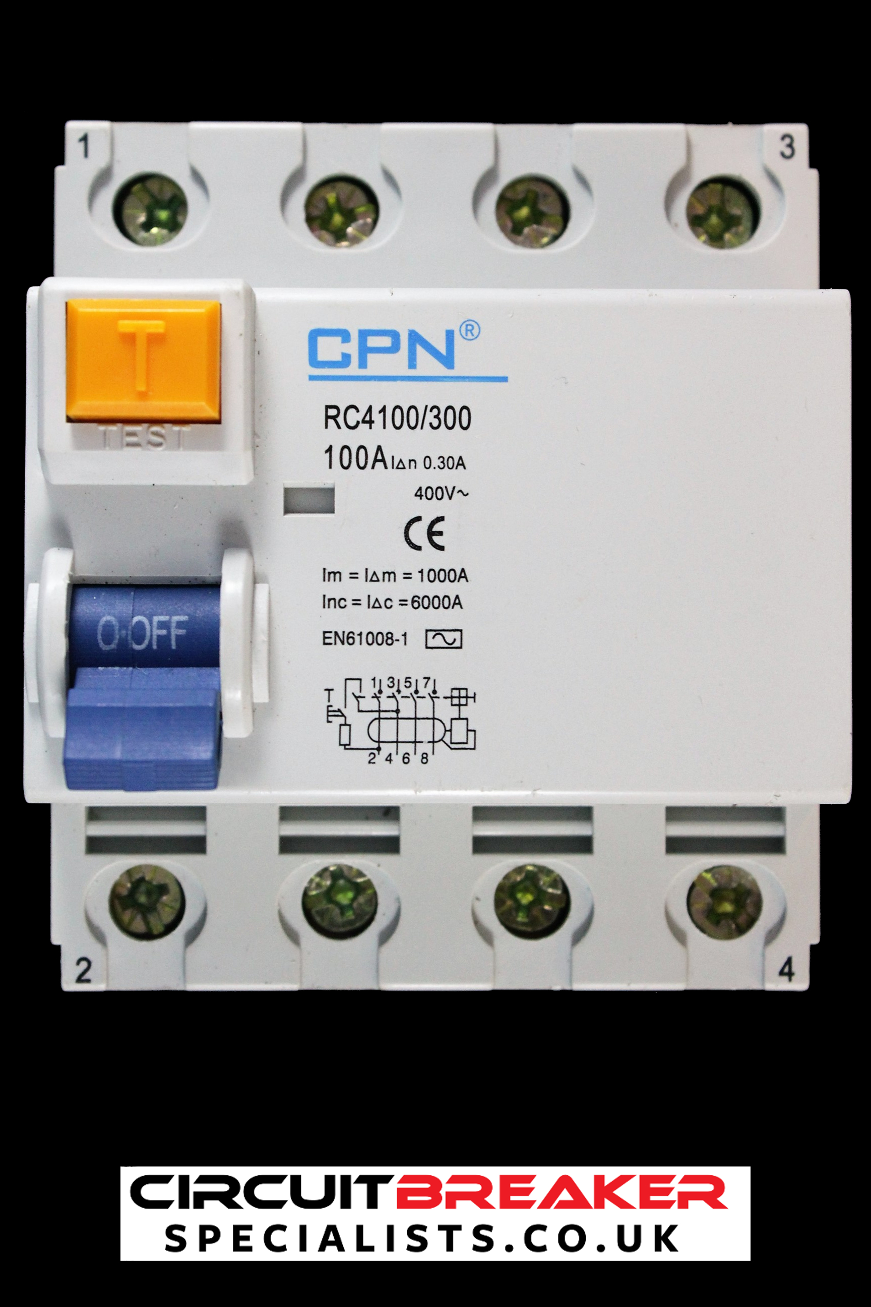 CPN 100 AMP 300mA FOUR POLE RCD RC4100/300