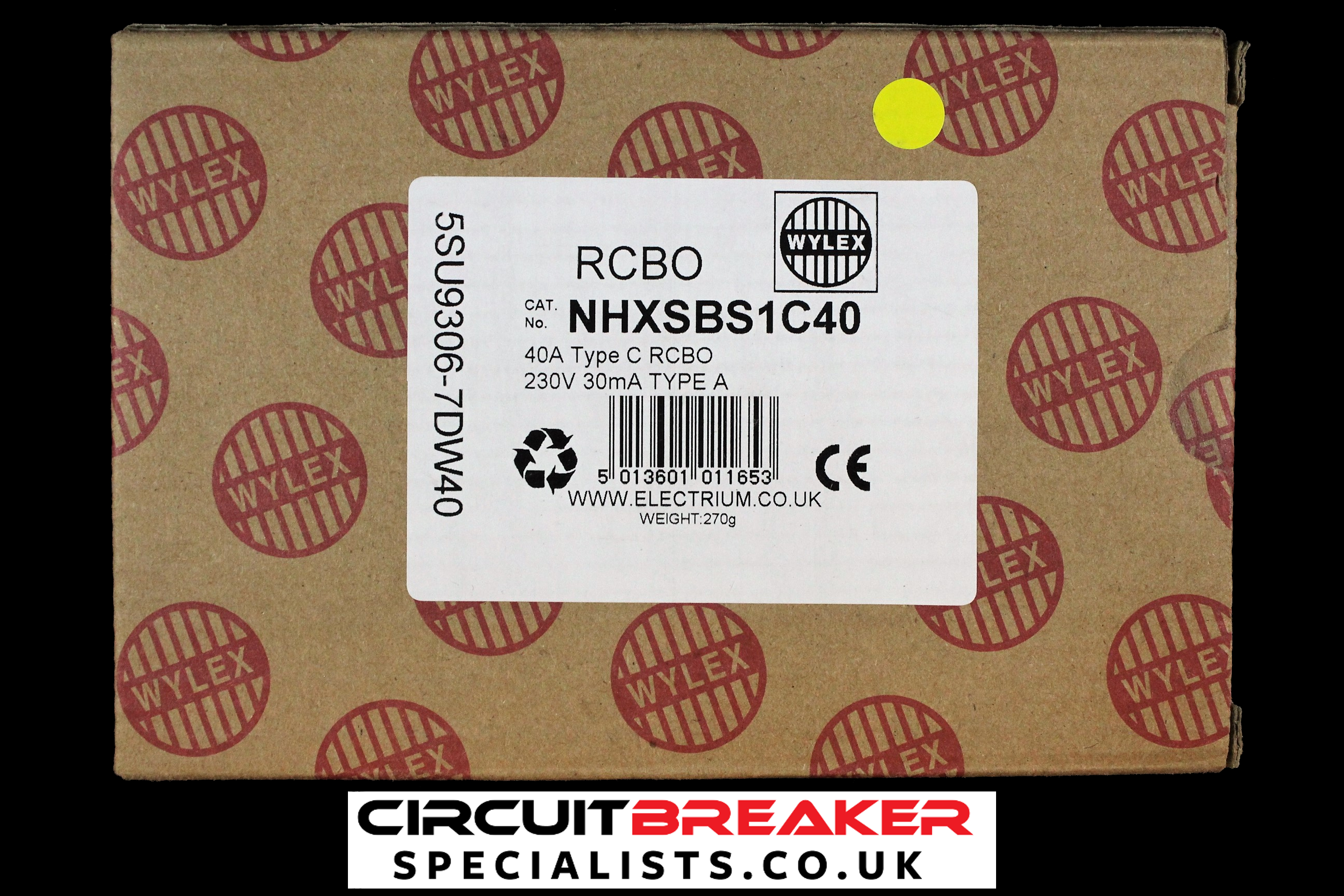 WYLEX 40 AMP CURVE C 6kA 30mA RCBO TYPE A NHXSBS1C40