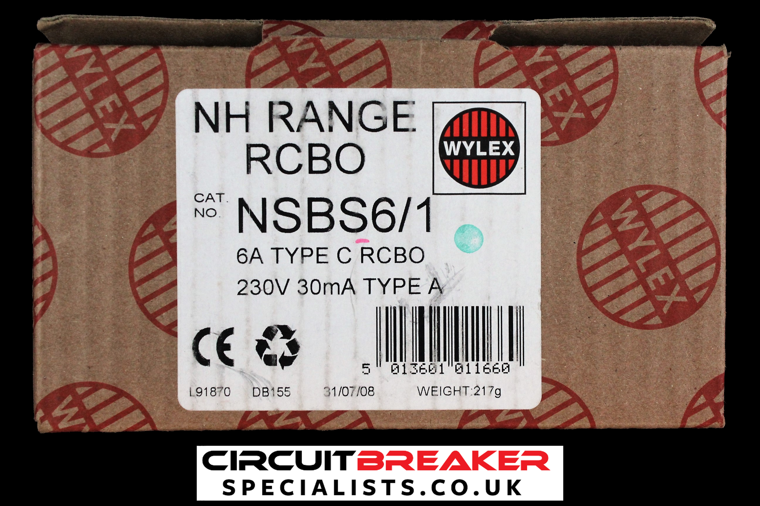 WYLEX 6 AMP CURVE C 6kA 30mA RCBO TYPE A NSBS6/1