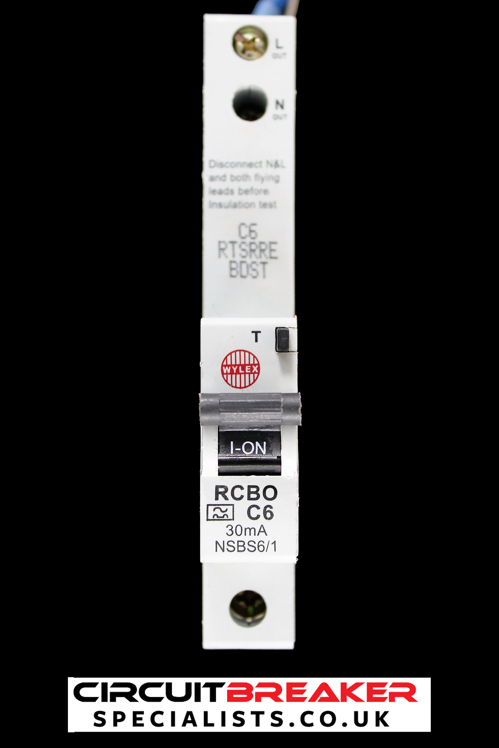 WYLEX 6 AMP CURVE C 6kA 30mA RCBO RCD MCB NSBS6/1