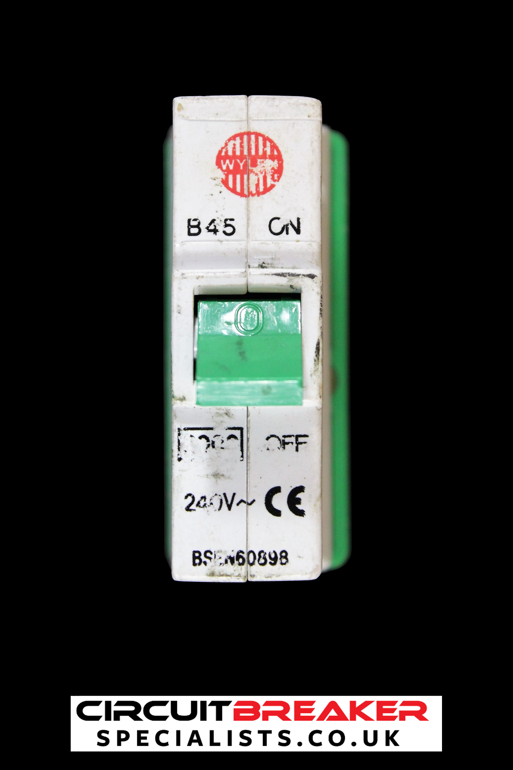 WYLEX 45 AMP CURVE B 3kA MCB CIRCUIT BREAKER PUSH IN