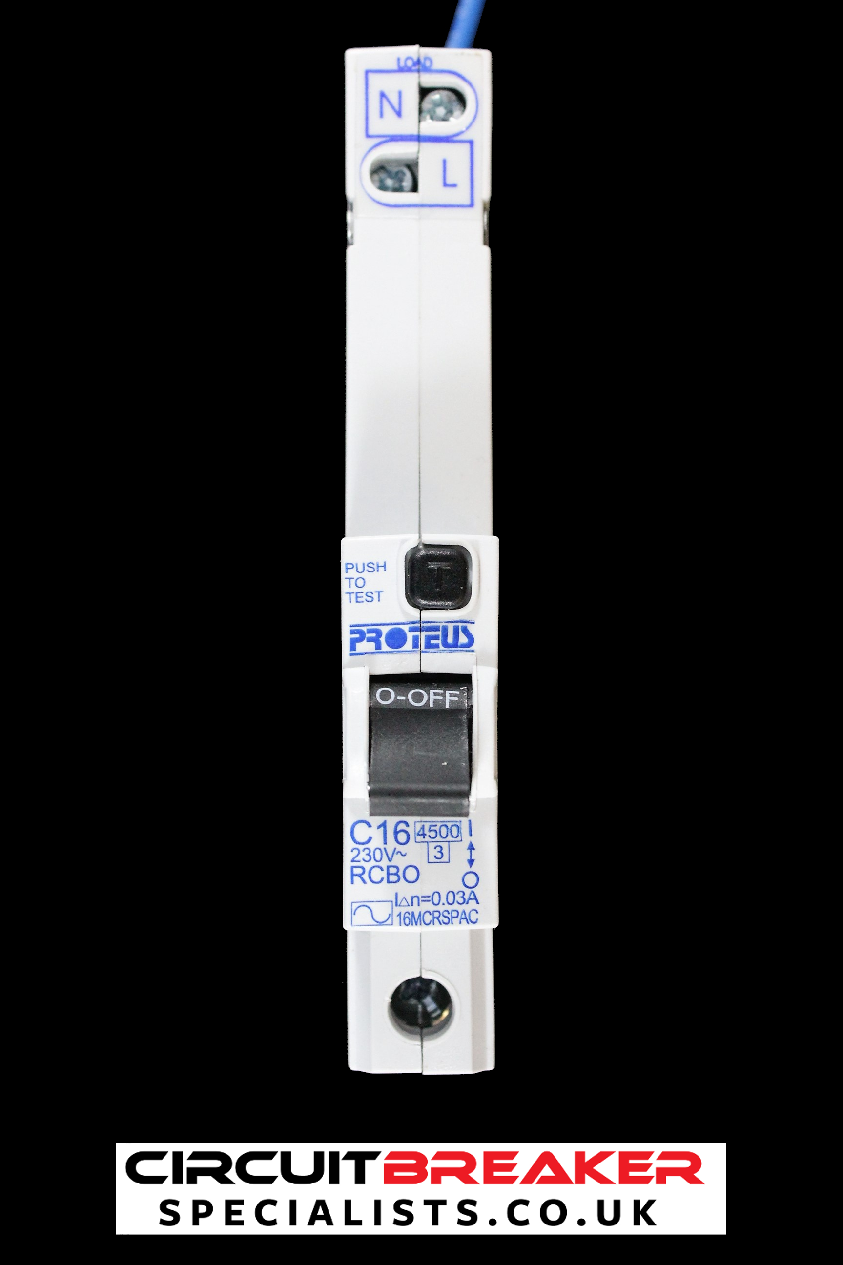 PROTEUS 16 AMP CURVE C 4.5kA 30mA RCBO TYPE AC 16MCRSP