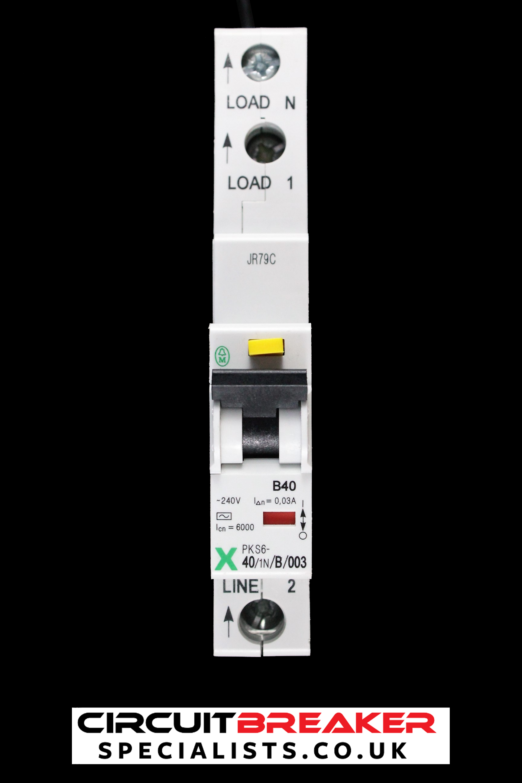 MOELLER 40 AMP CURVE B 6kA 30mA RCBO TYPE AC XPOLE PKS6 40/1N/B/003