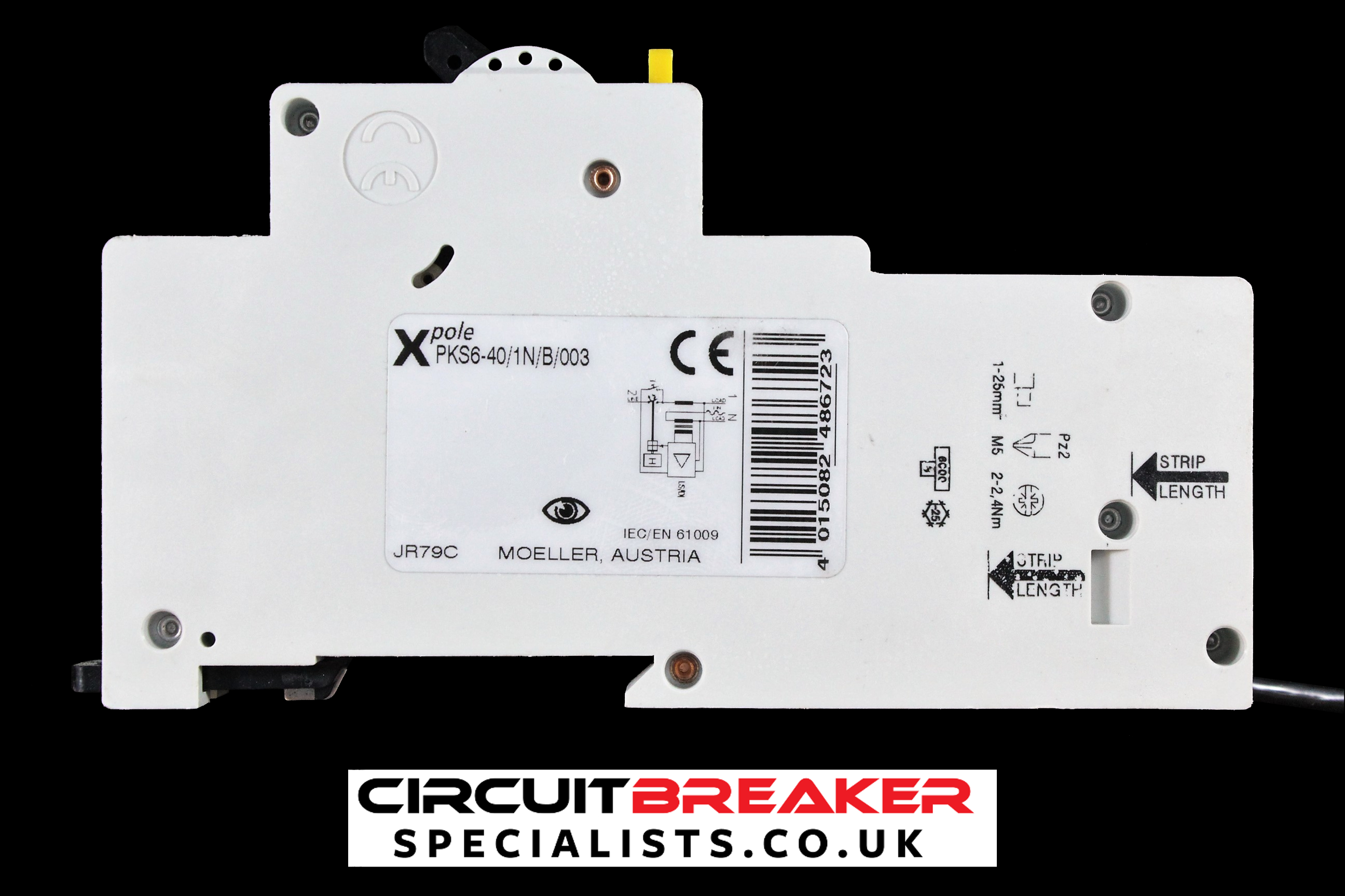 MOELLER 40 AMP CURVE B 6kA 30mA RCBO TYPE AC XPOLE PKS6 40/1N/B/003