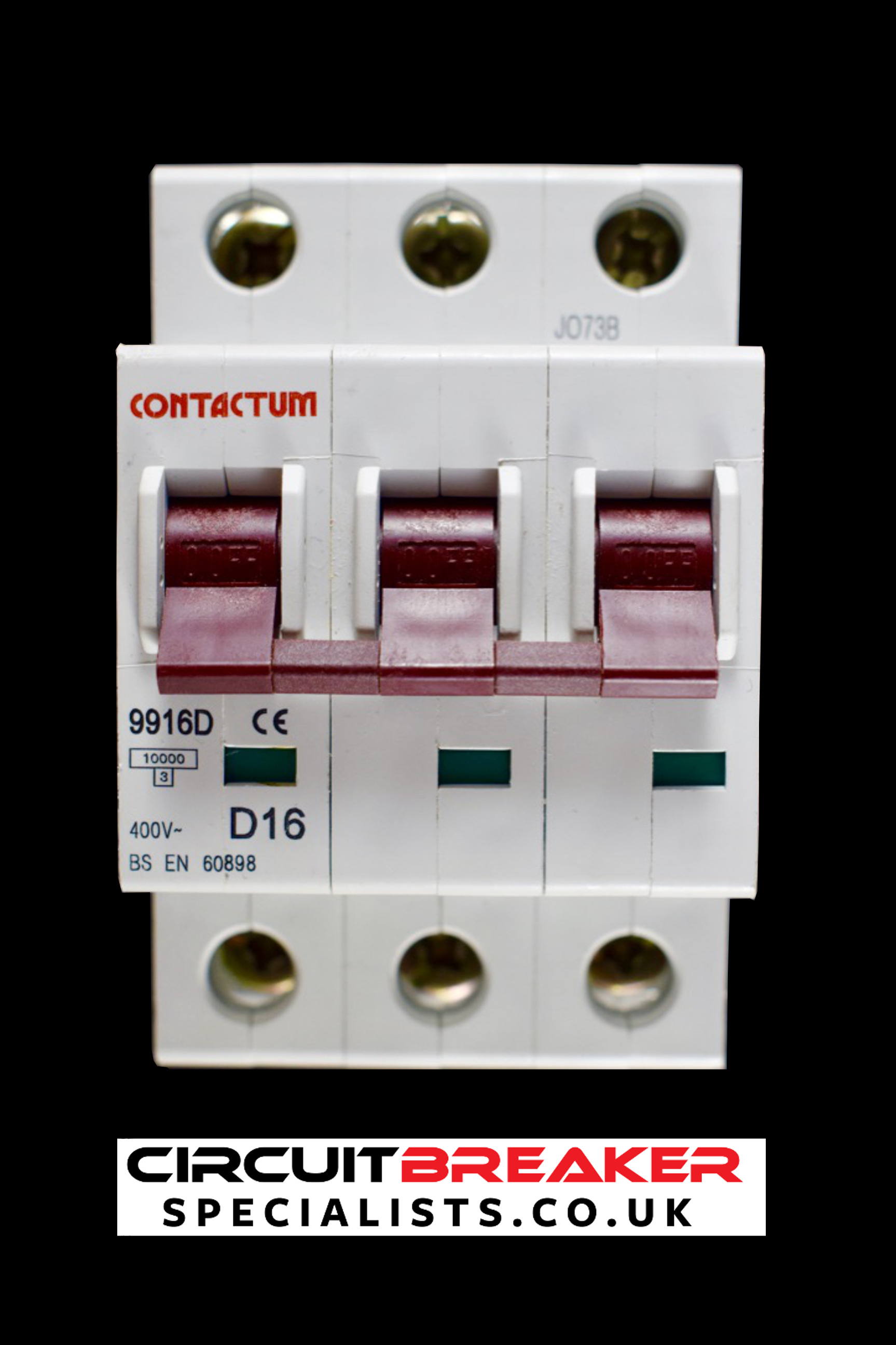 CONTACTUM 16 AMP TRIPLE POLE TYPE D MCB CIRCUIT BREAKER 9916D