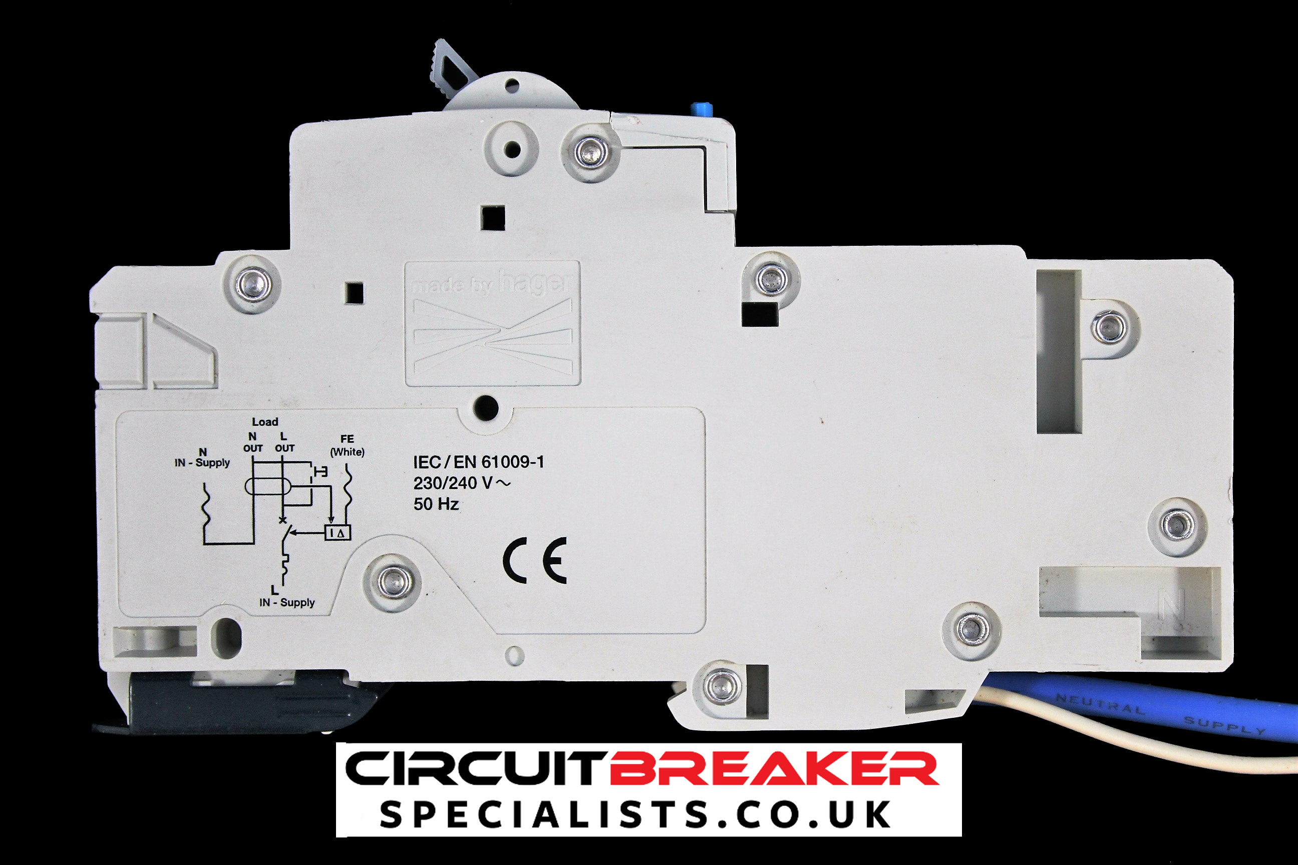 HAGER C 16 RCBO 10kA 30mA TYPE AC 106757 ADC116