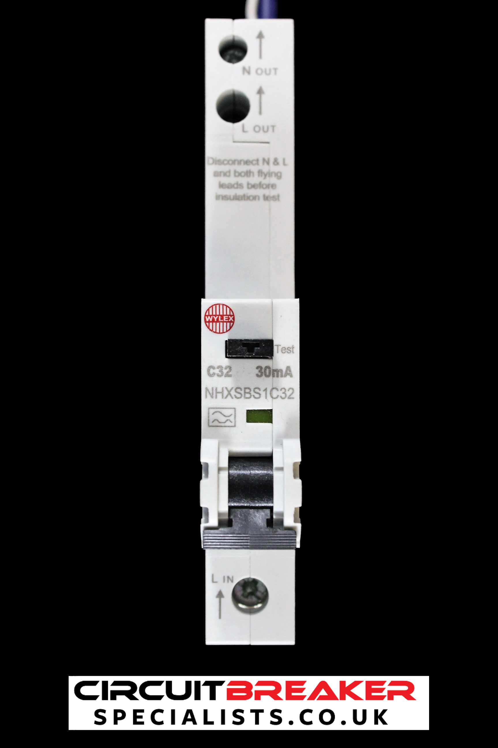 WYLEX 32 AMP CURVE C 6kA 30mA RCBO TYPE A NHXSBS1C32