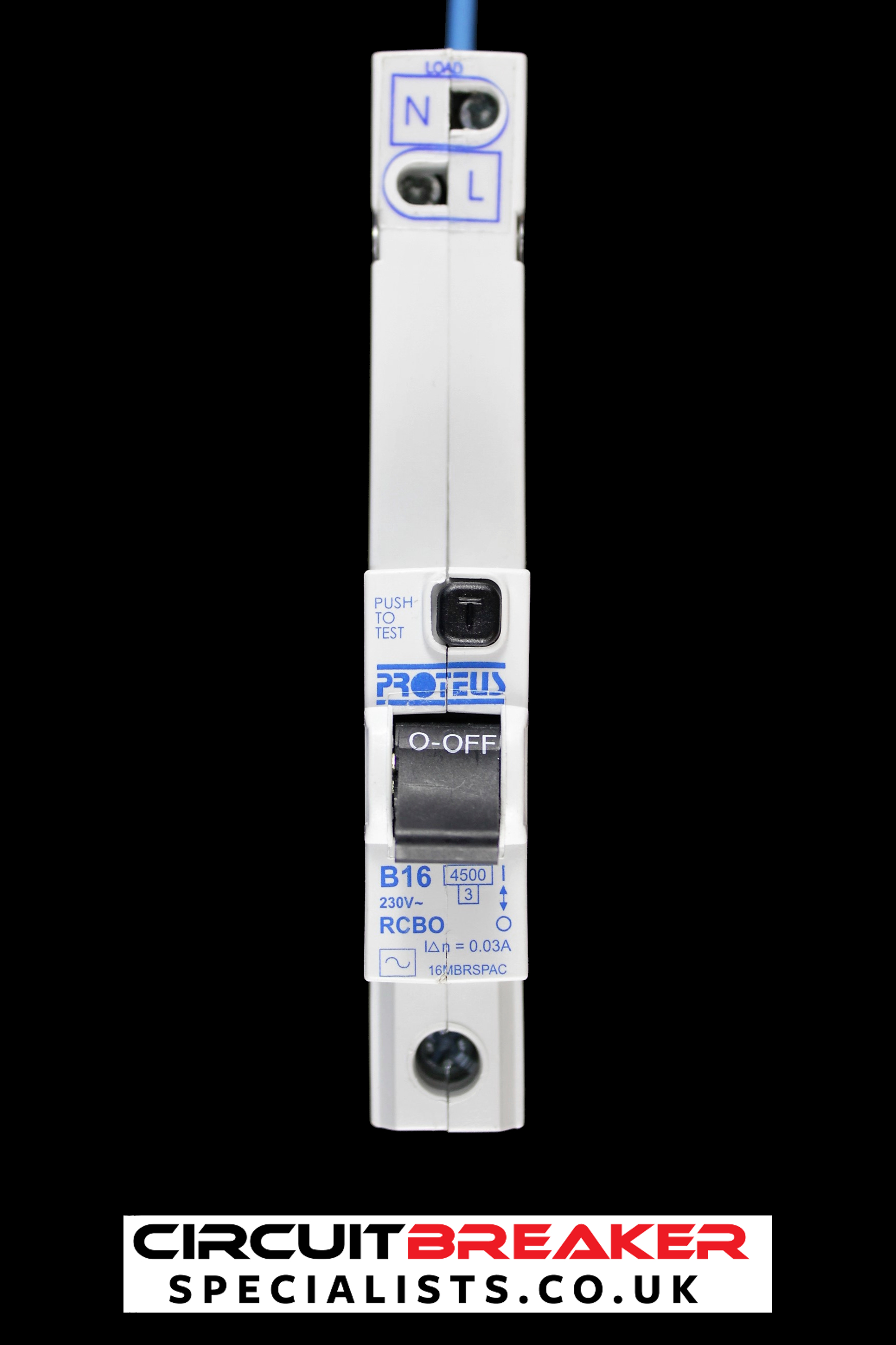 PROTEUS 16 AMP CURVE B 4.5kA 30mA RCBO TYPE AC 16MBRSPAC