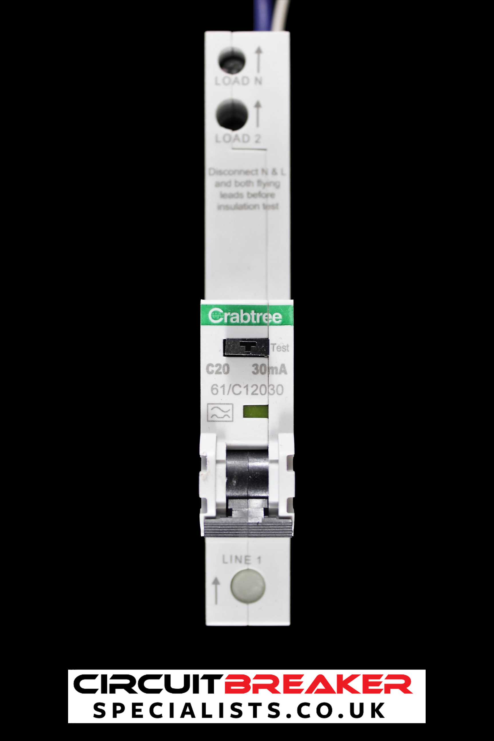 CRABTREE 20 AMP CURVE C 6kA 30mA RCBO TYPE A STARBREAKER 61/C12030 WC