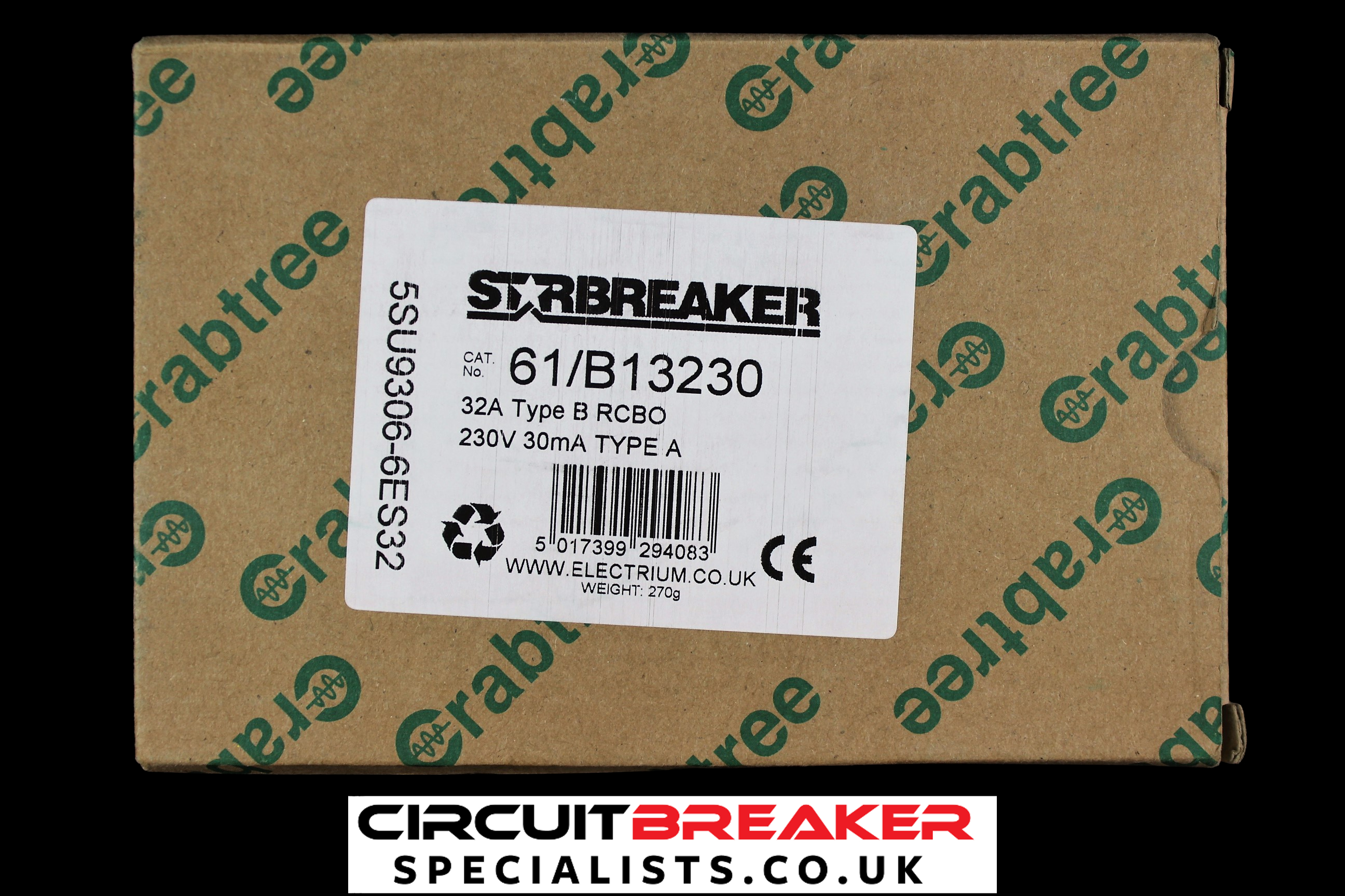 CRABTREE 32 AMP CURVE B 6kA 30mA RCBO TYPE A STARBREAKER 61/B13230