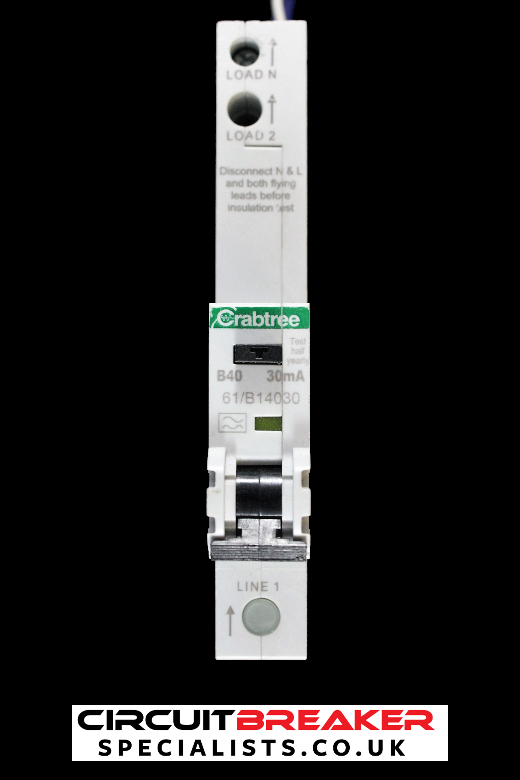 CRABTREE 40 AMP CURVE B 6kA 30mA RCBO TYPE A 61/B14030 STARBREAKER