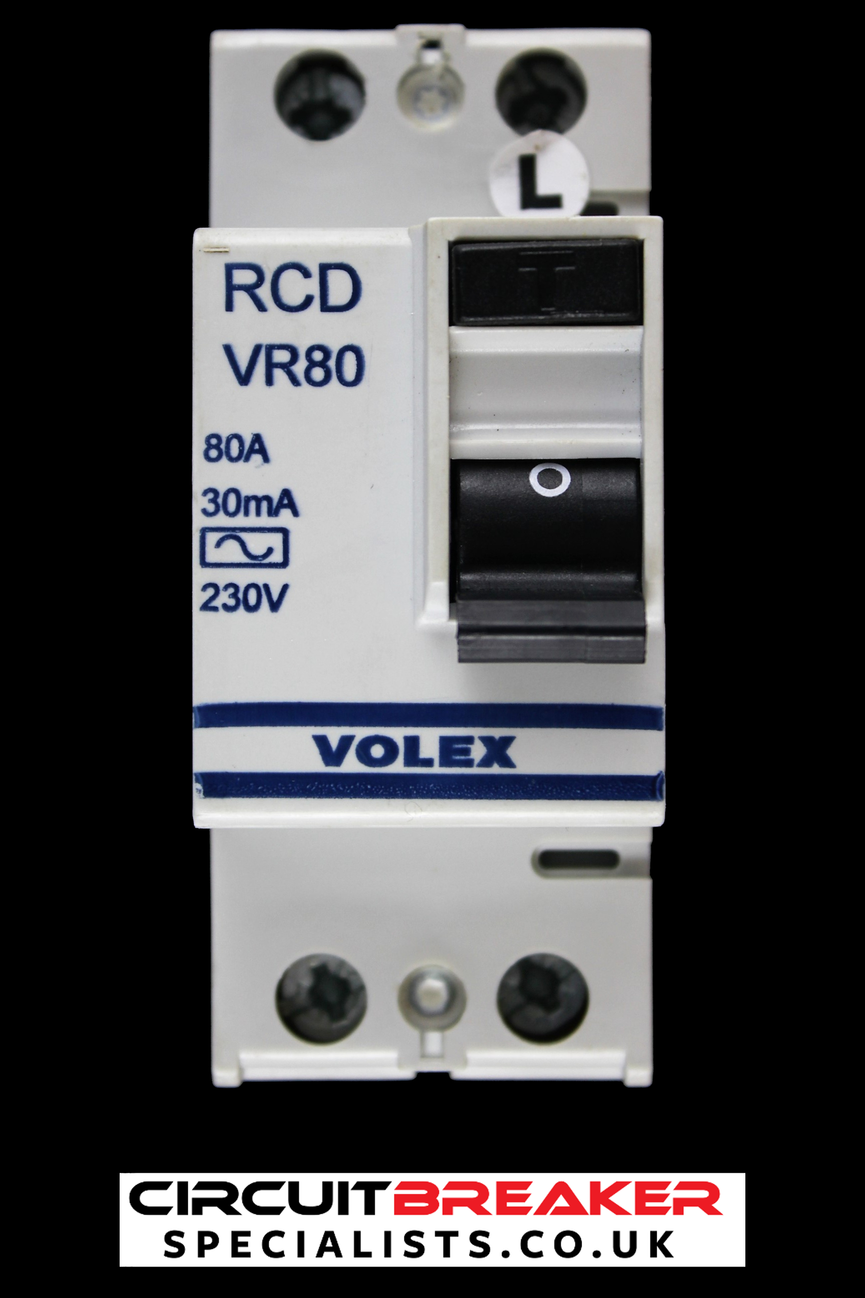 VOLEX 80 AMP 30mA DOUBLE POLE RCD VR80