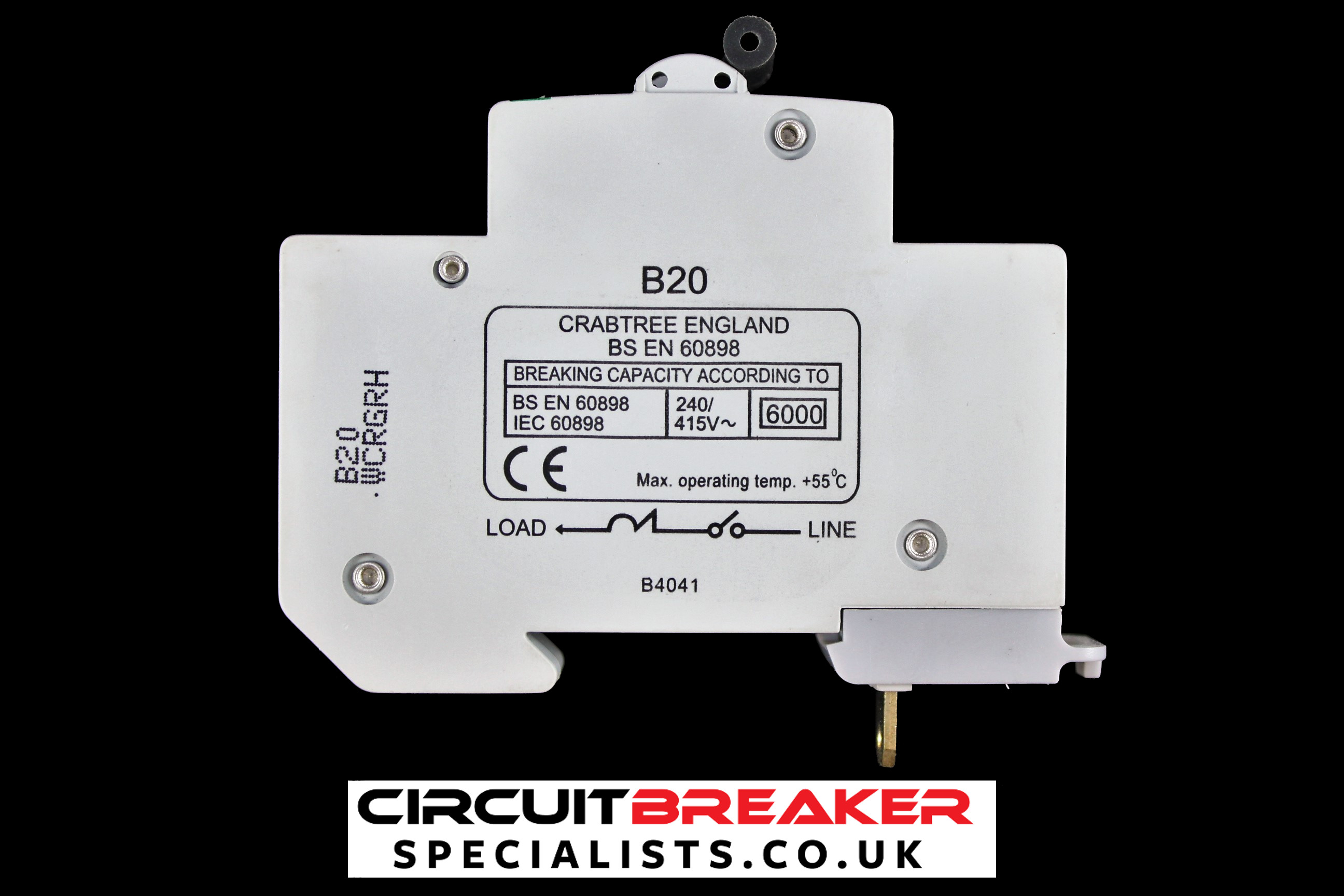 CRABTREE 20 AMP CURVE B 6kA MCB CIRCUIT BREAKER STARBREAKER 61/B20