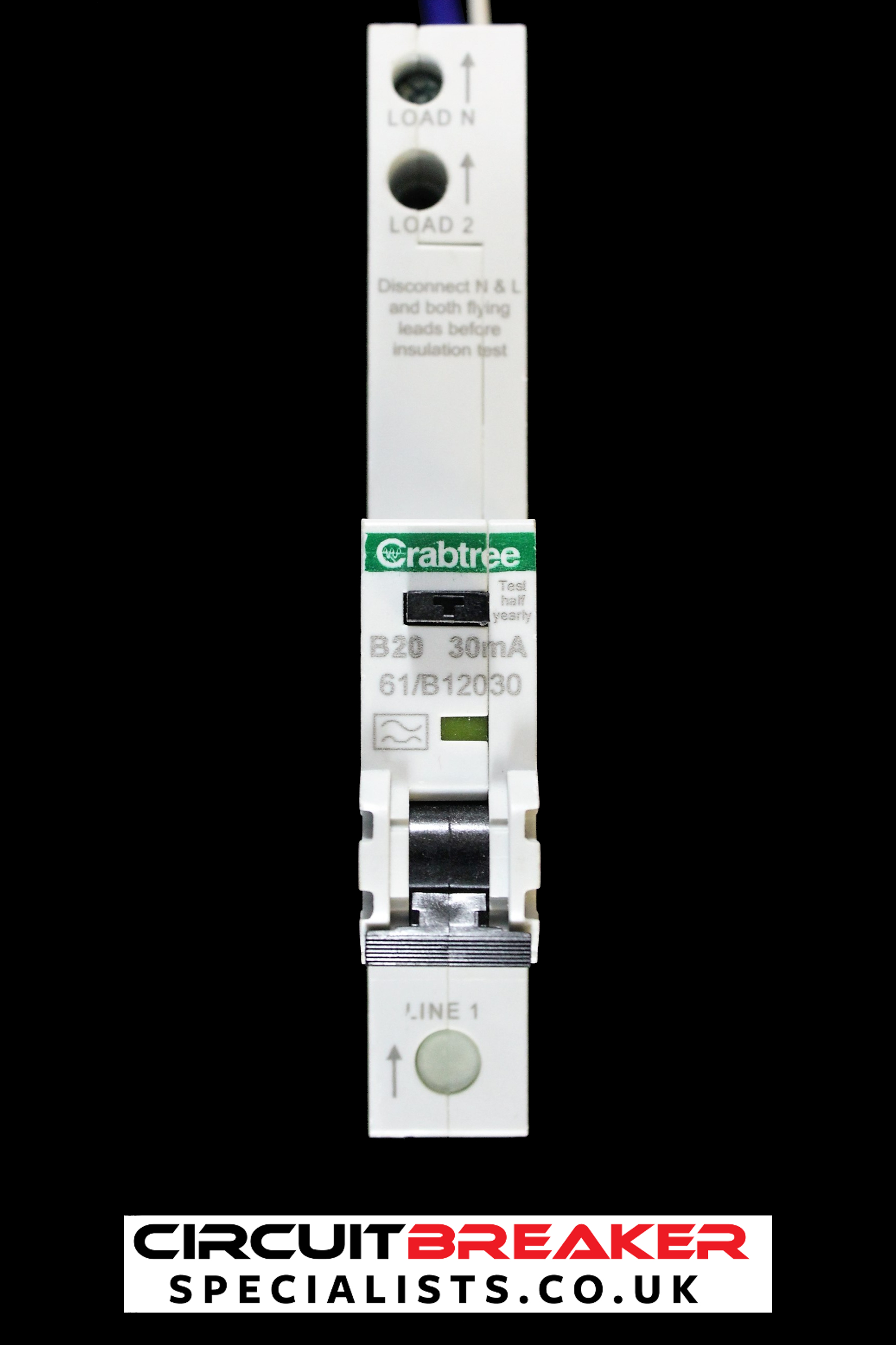 CRABTREE 20 AMP CURVE B 6kA 30mA RCBO TYPE A 61/B12030 STARBREAKER