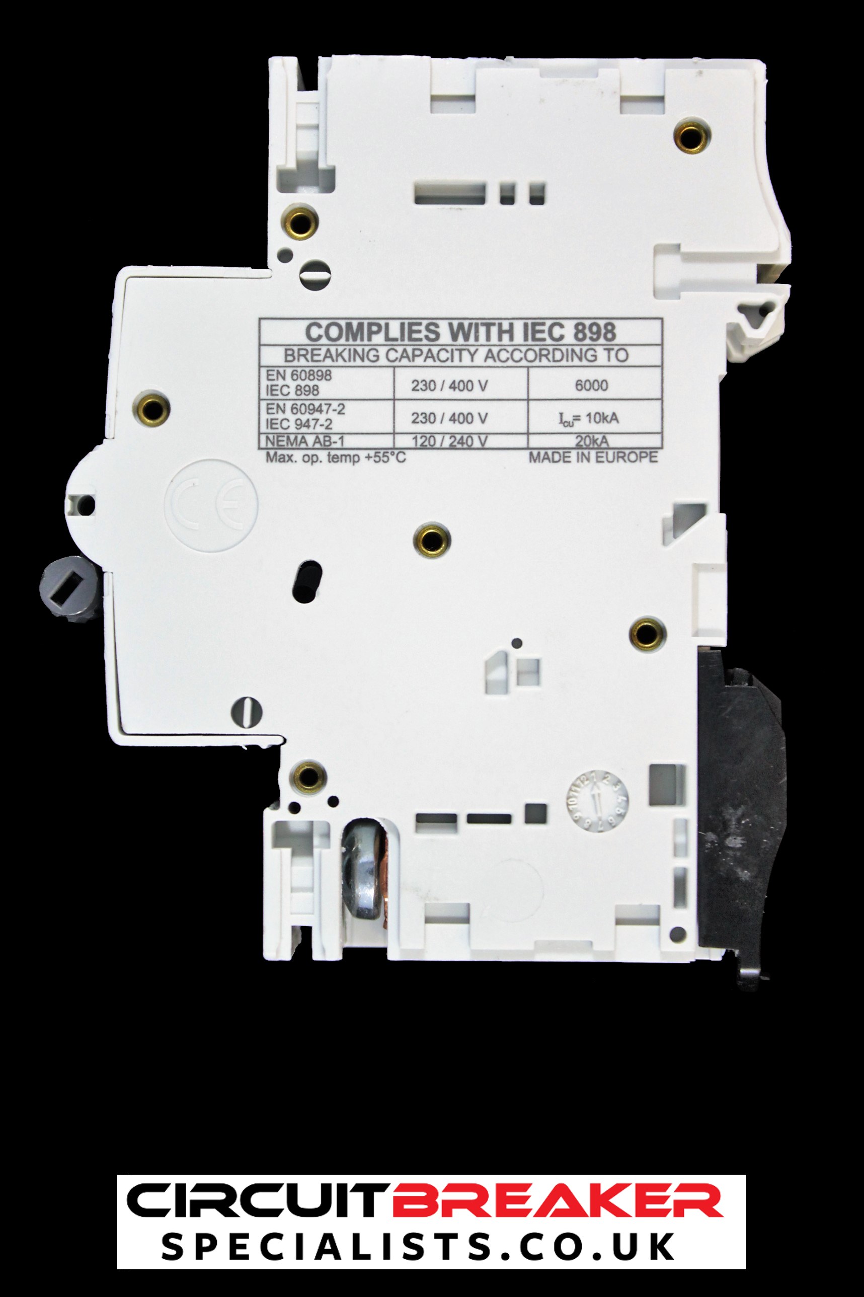 WYLEX 10 AMP CURVE B 6kA MCB CIRCUIT BREAKER NSB10 BLACK CLIP