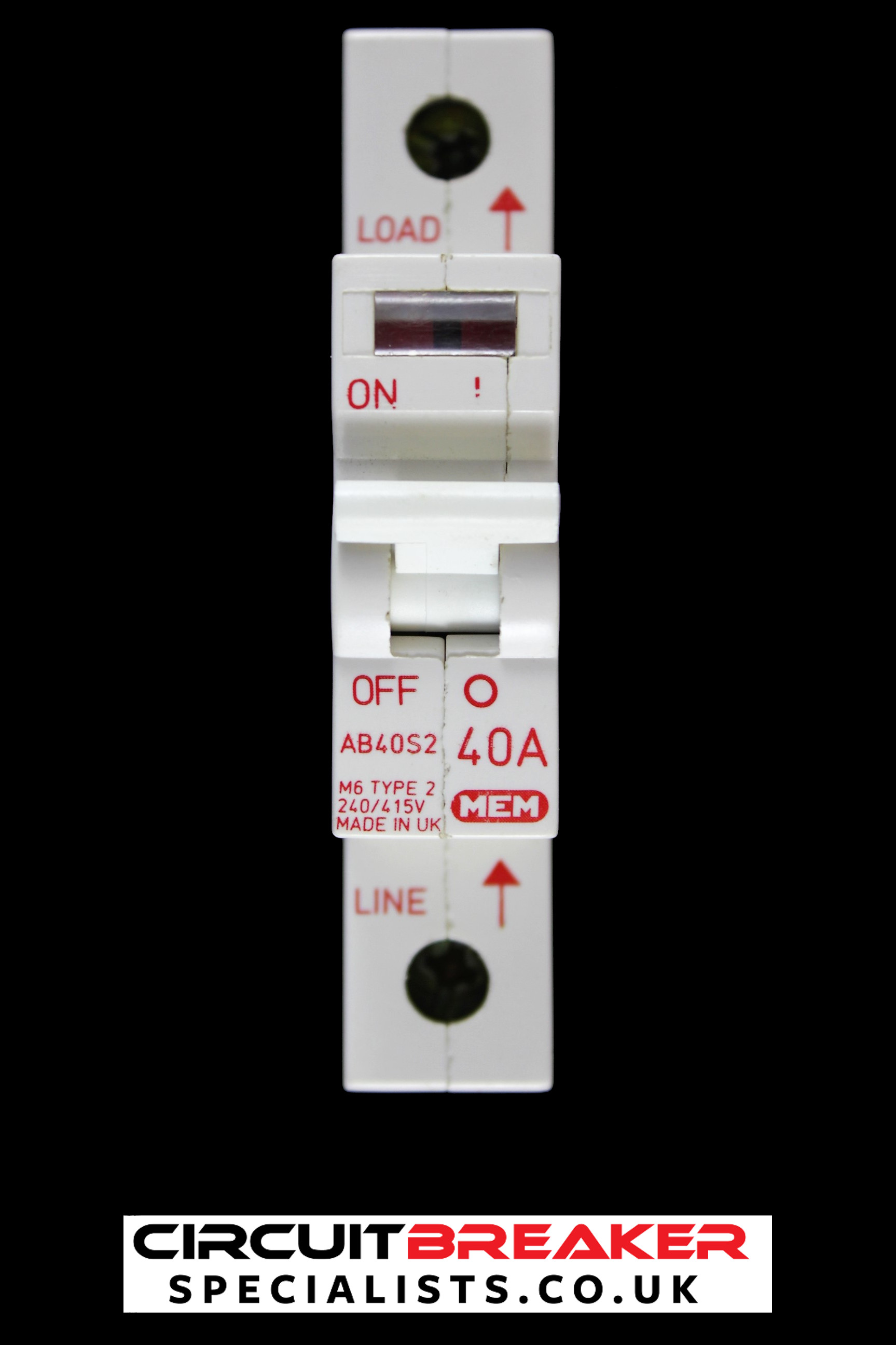 MEM 40 AMP TYPE 2 M6 MCB CIRCUIT BREAKER AB40S2