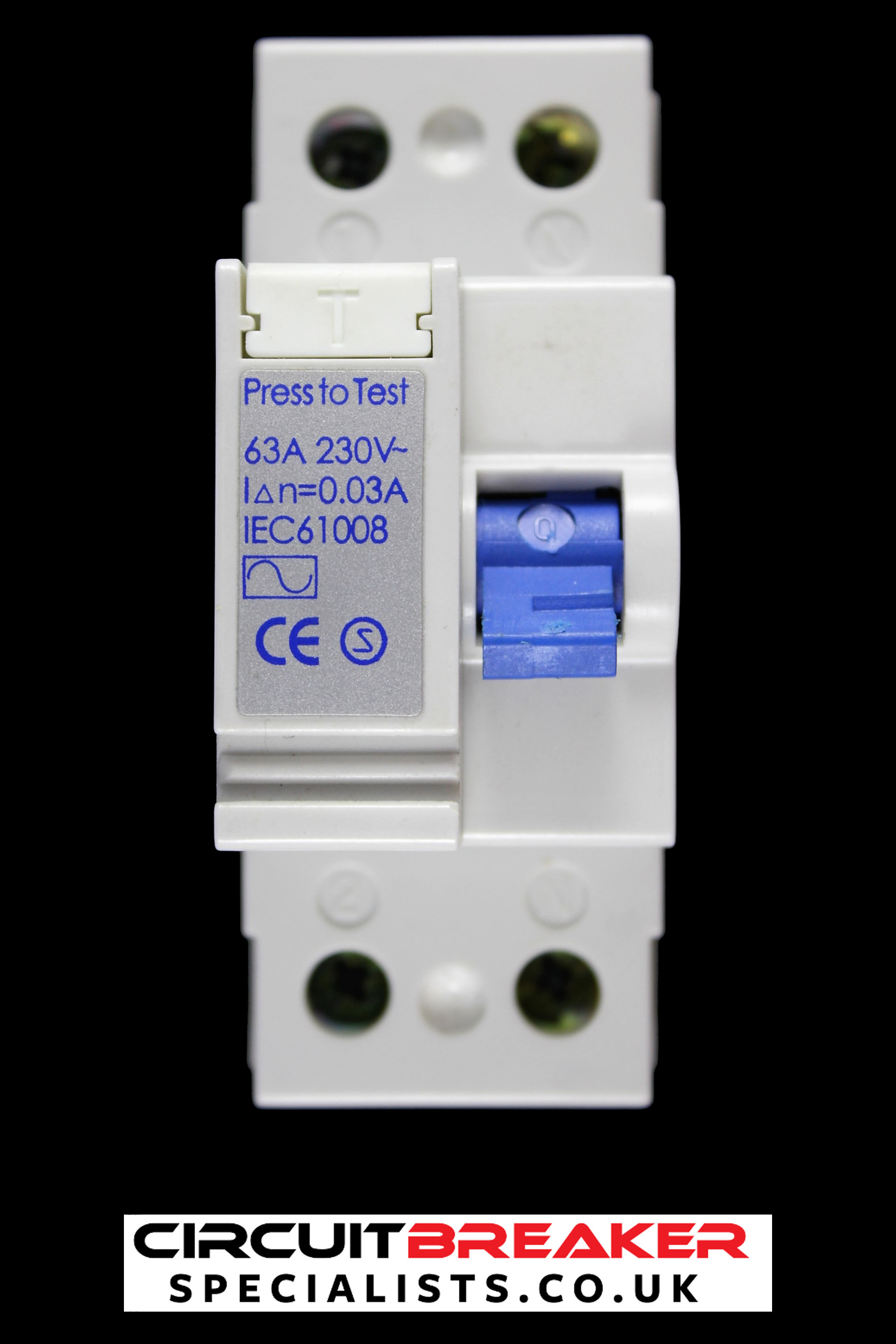 63 AMP 30mA DOUBLE POLE RCD