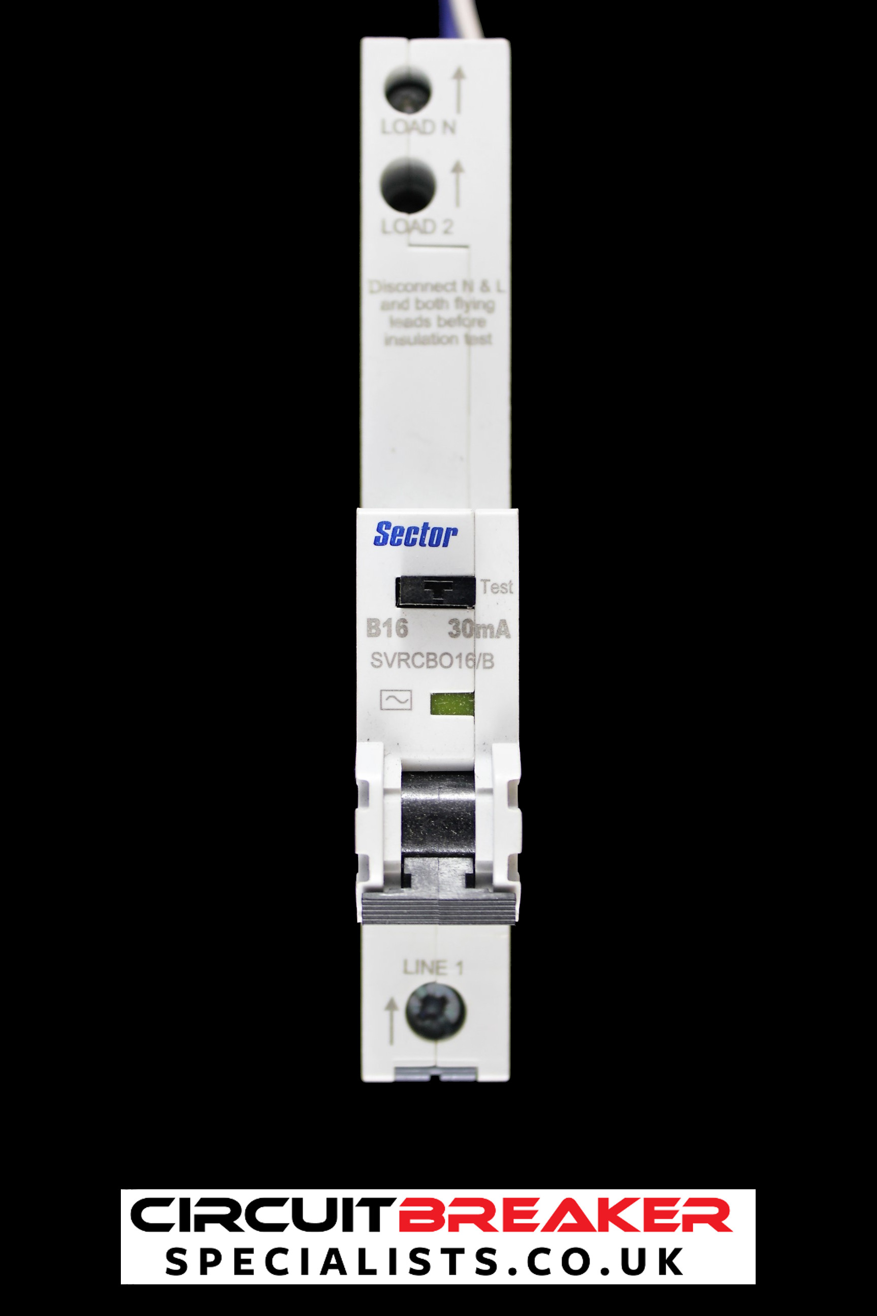SECTOR 16 AMP CURVE B 6kA 30mA RCBO RCD MCB SVRCBO16/B