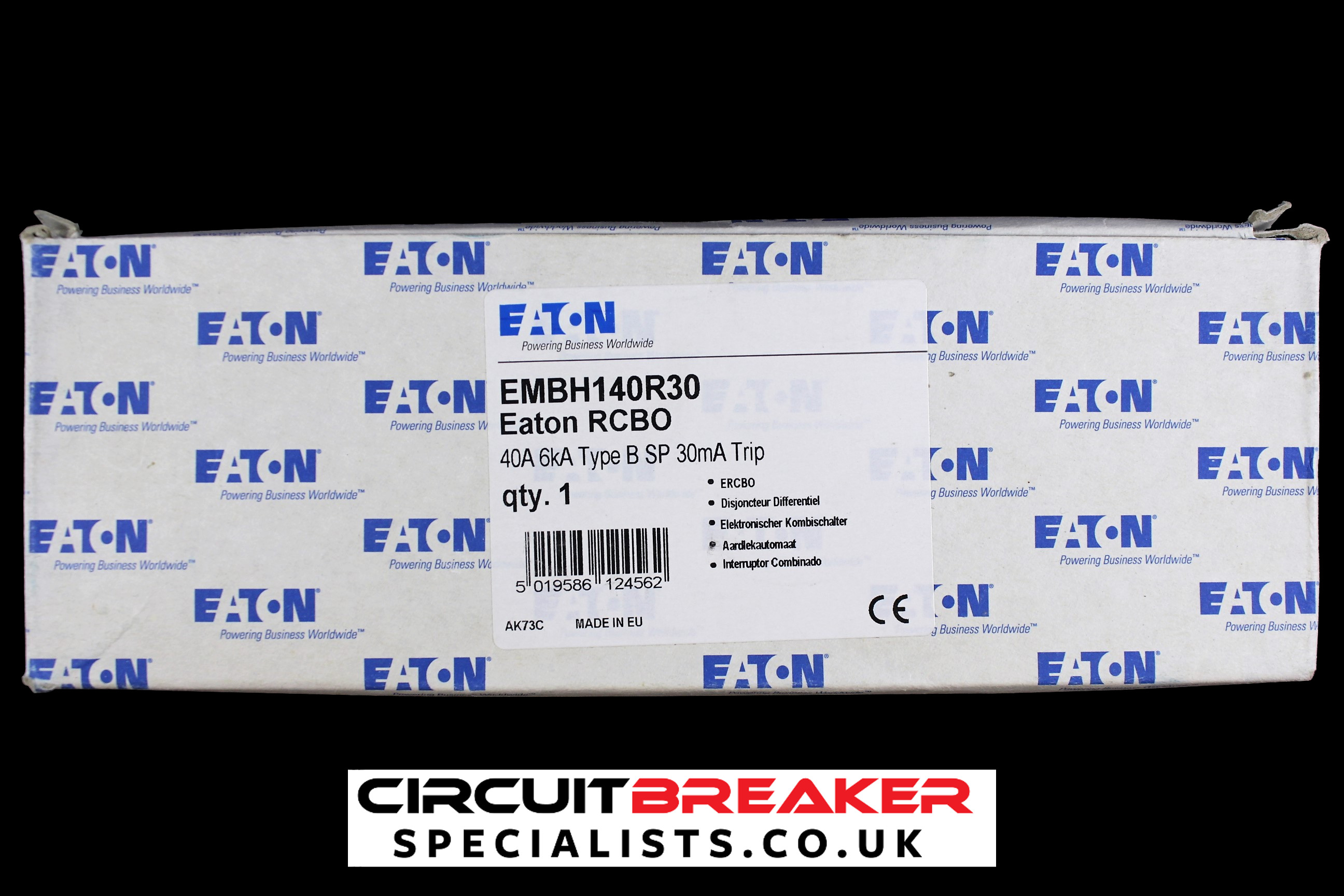 EATON 40 AMP CURVE B 6kA 30mA RCBO TYPE AC EMBH140R30