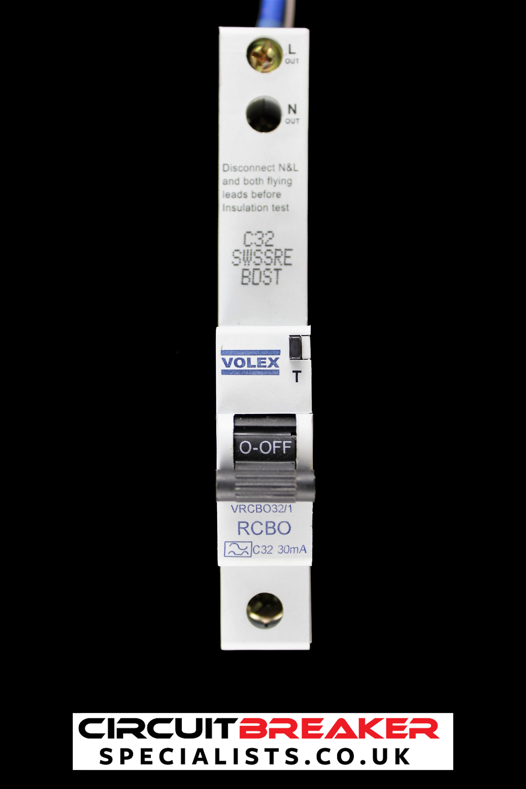 VOLEX 32 AMP CURVE C 6kA 30mA RCBO RCD MCB VRCBO32/1