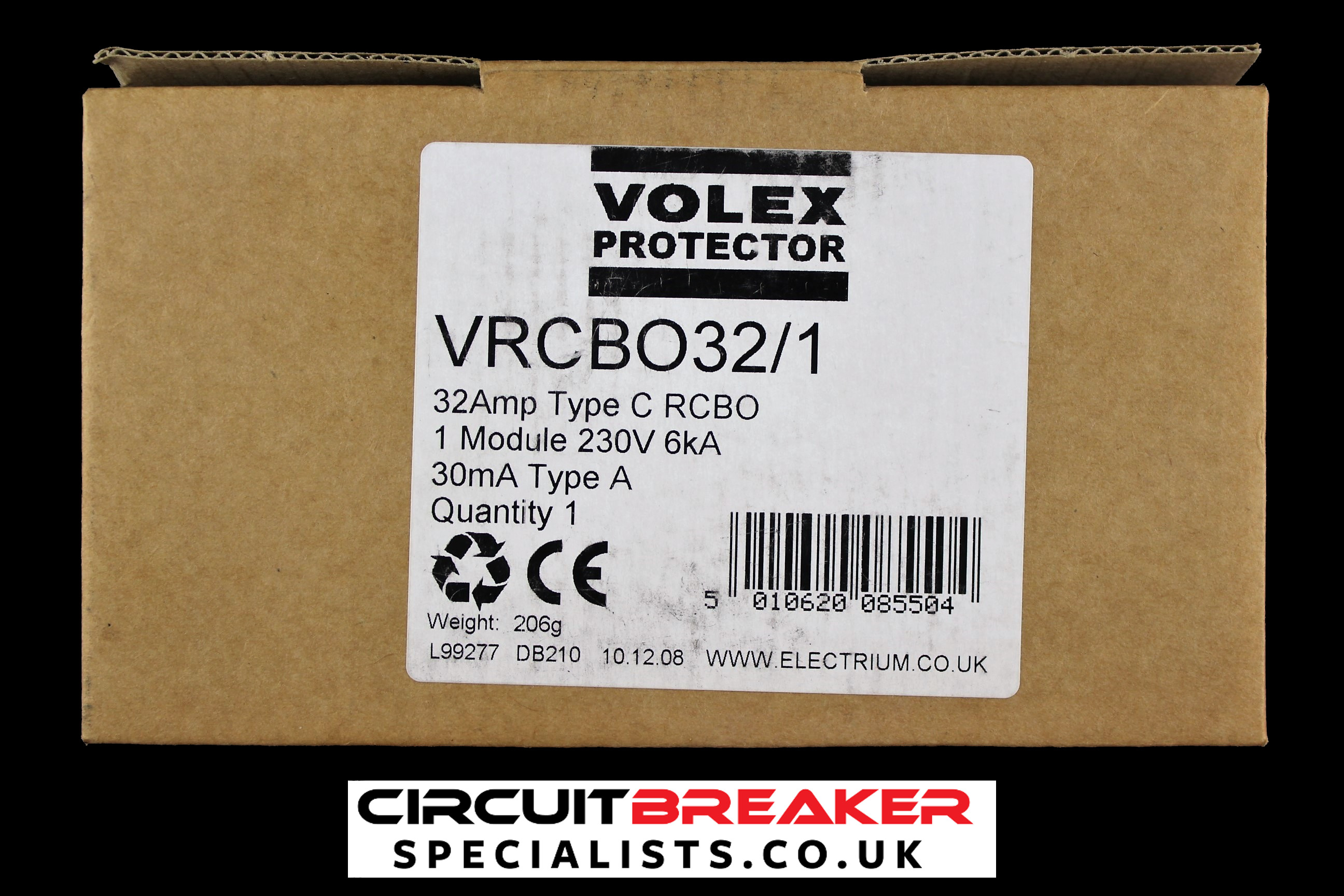 VOLEX 32 AMP CURVE C 6kA 30mA RCBO RCD MCB VRCBO32/1