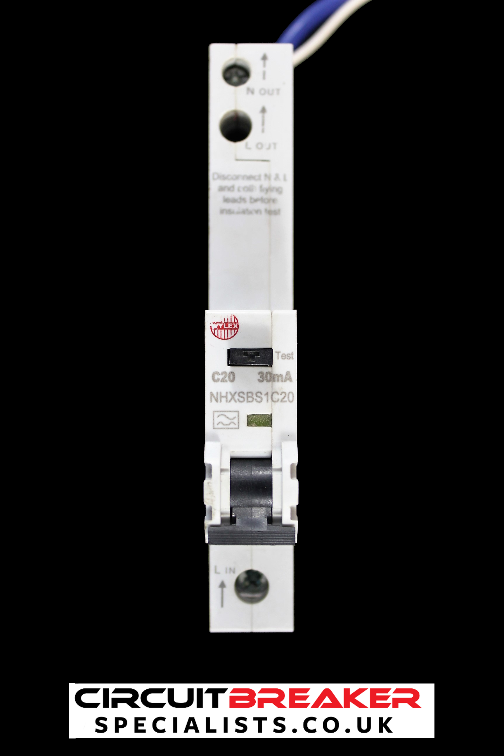 WYLEX 20 AMP CURVE C 6kA 30mA RCBO NHXSBS1C20