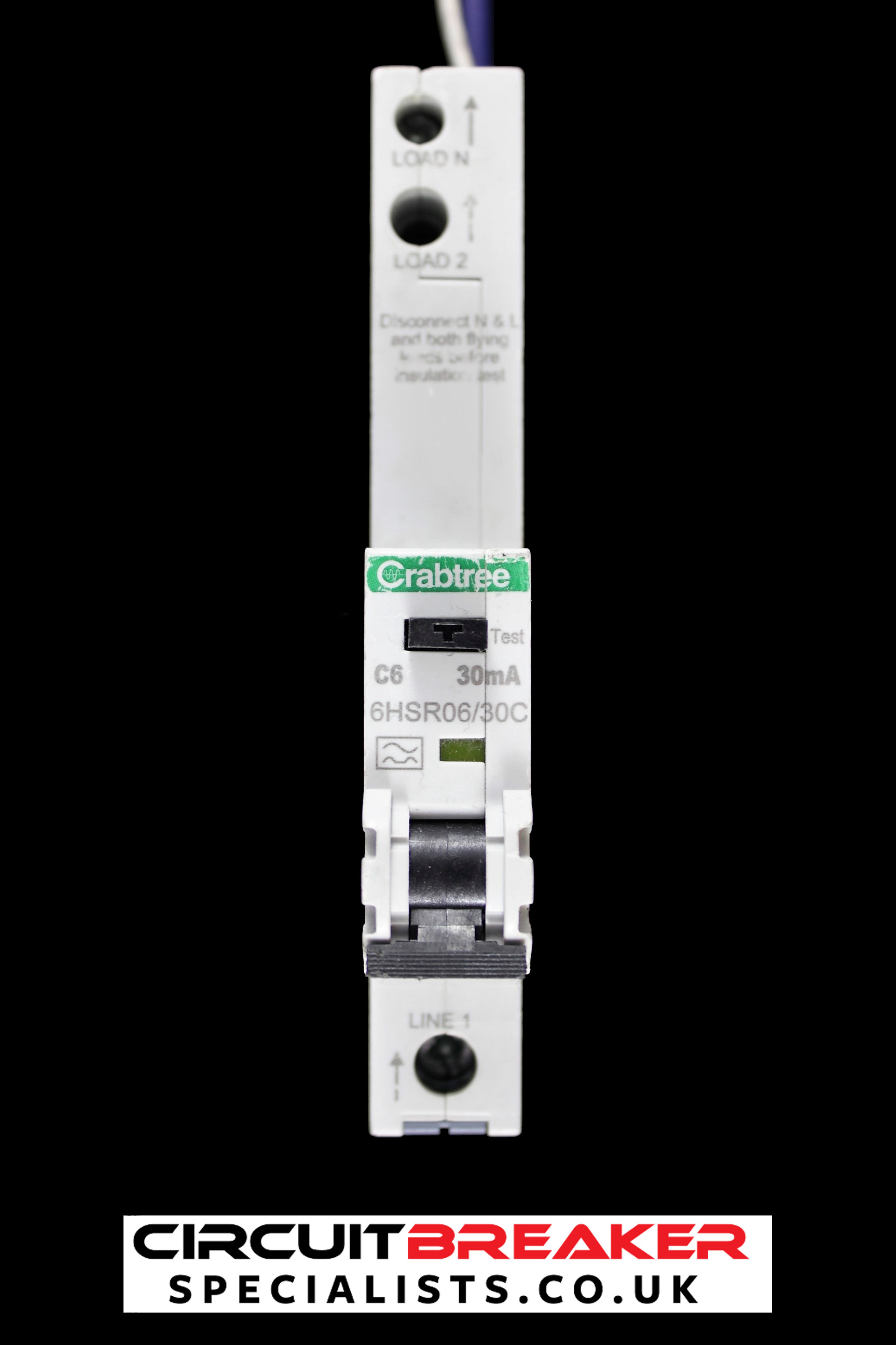 CRABTREE 6 AMP CURVE C 10kA 30mA RCBO TYPE A 6HSR06/30C LOADSTAR