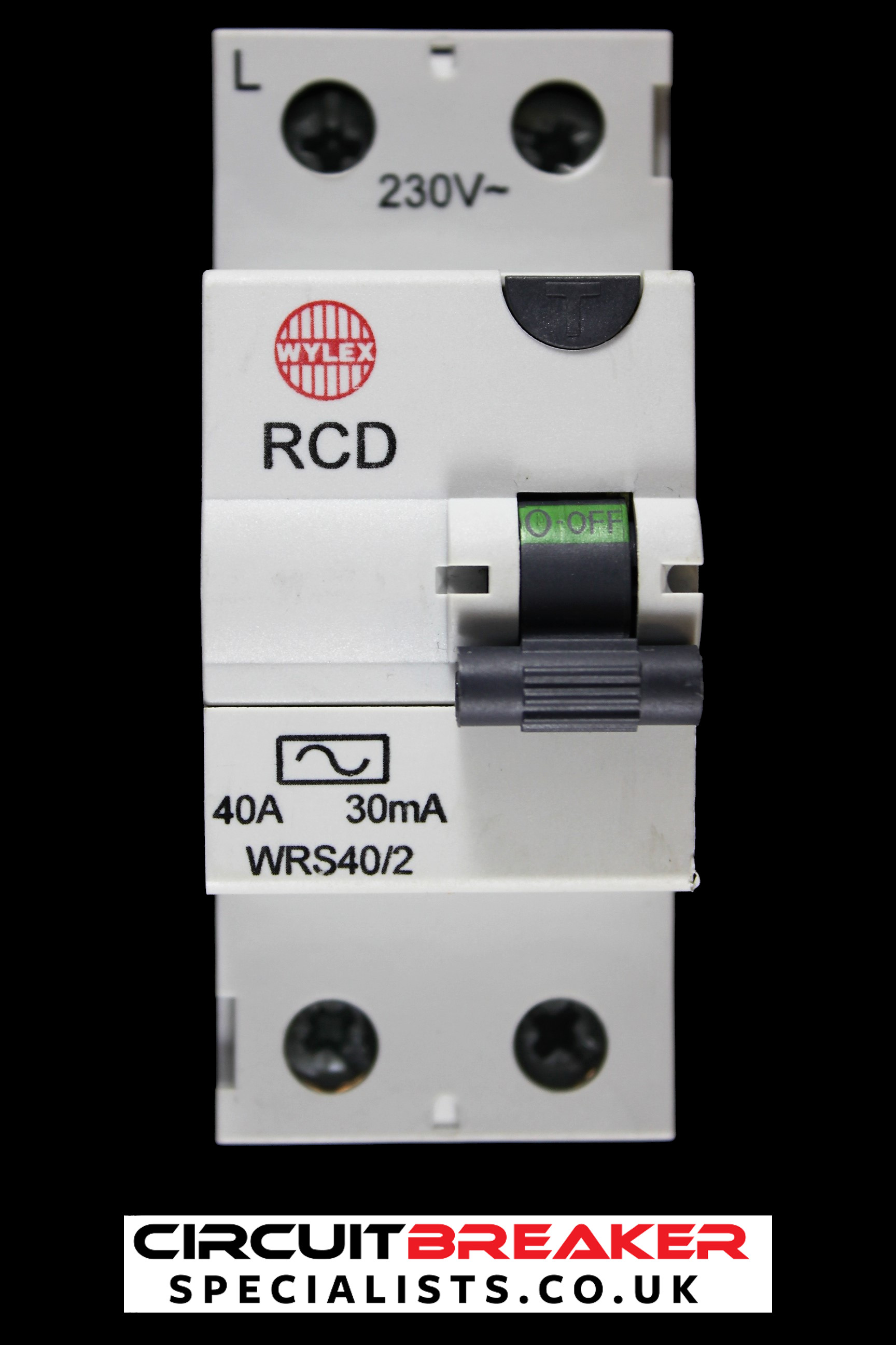 WYLEX 40 AMP 30mA DOUBLE POLE RCD TYPE AC WRS40/2
