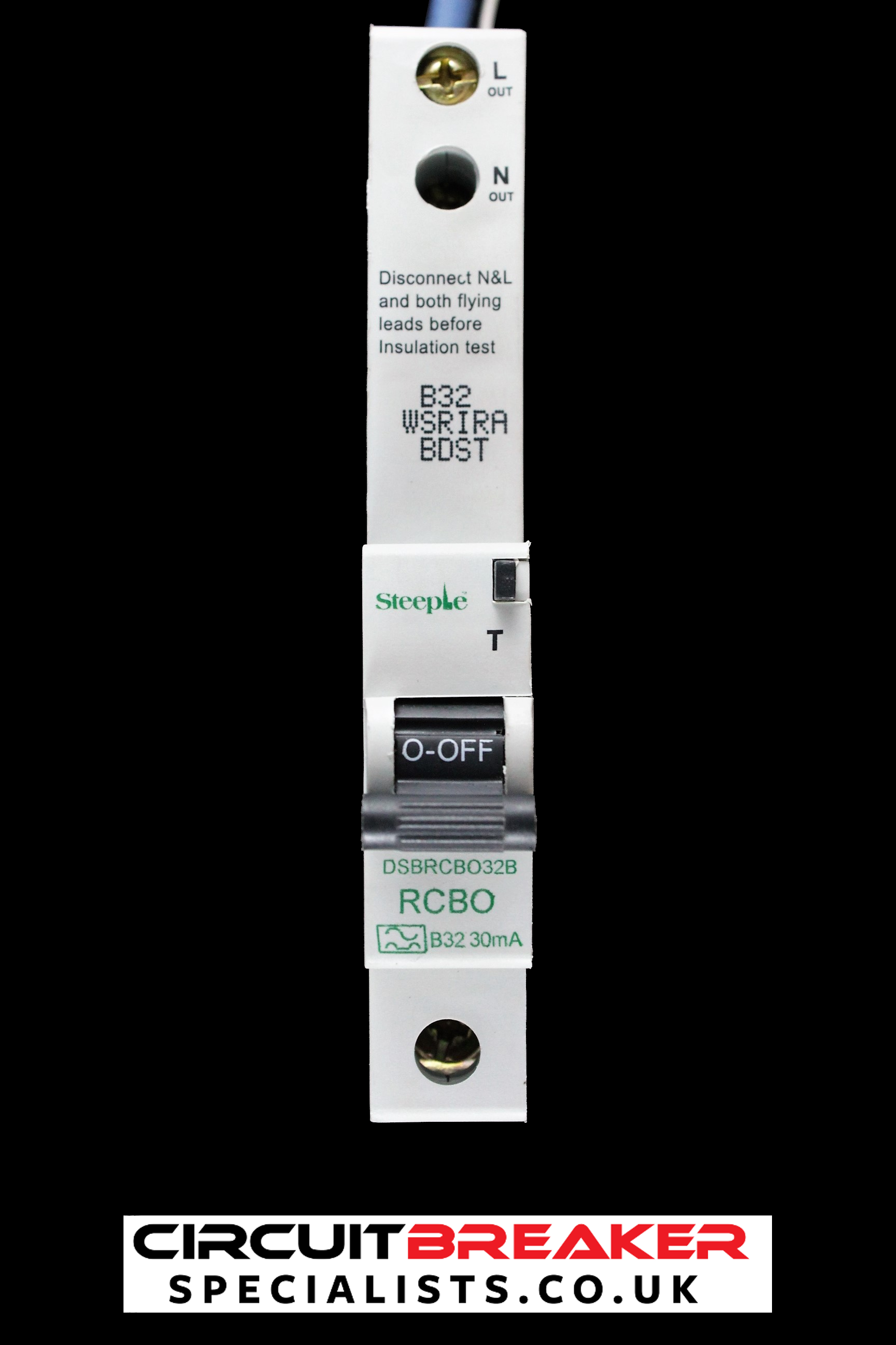 STEEPLE 32 AMP CURVE B 6kA 30mA RCBO TYPE A DSBRCBO32B