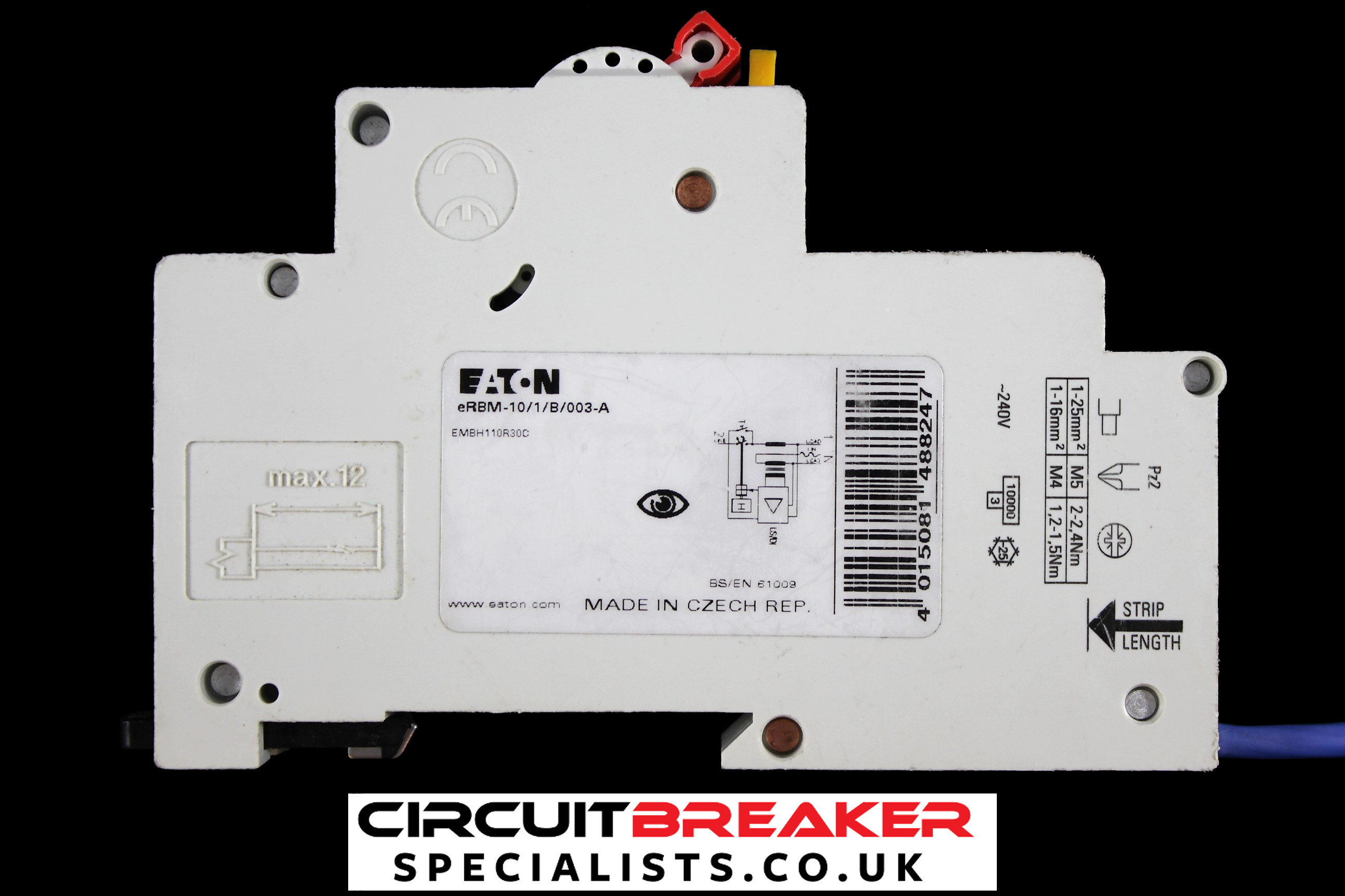 EATON 10 AMP CURVE B 10kA 30mA RCBO TYPE A ERBM-10/1/B/003 EMBH110R30C