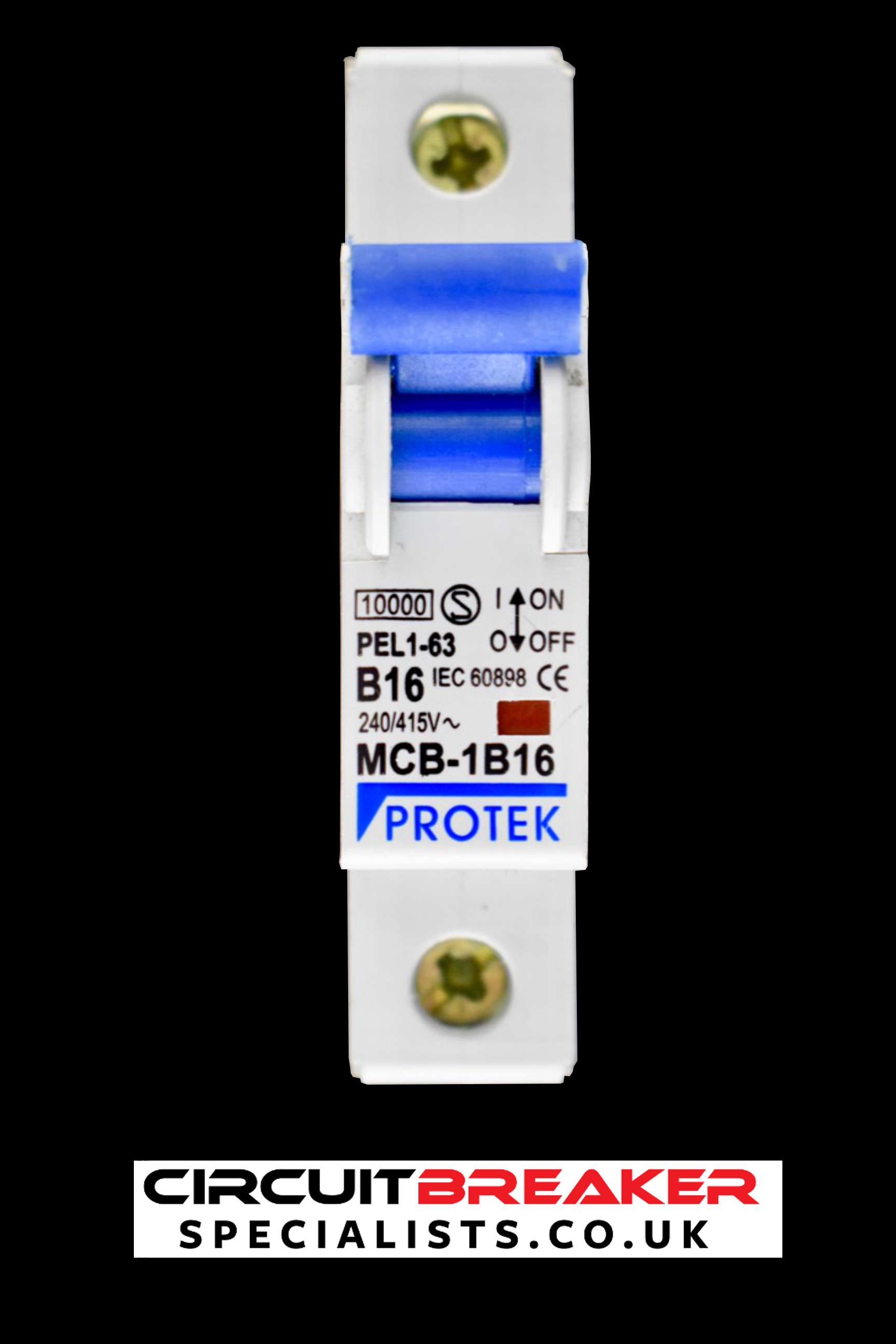 PROTEK 16 AMP CURVE B 10kA MCB CIRCUIT BREAKER PEL1-63 MCB-1B16
