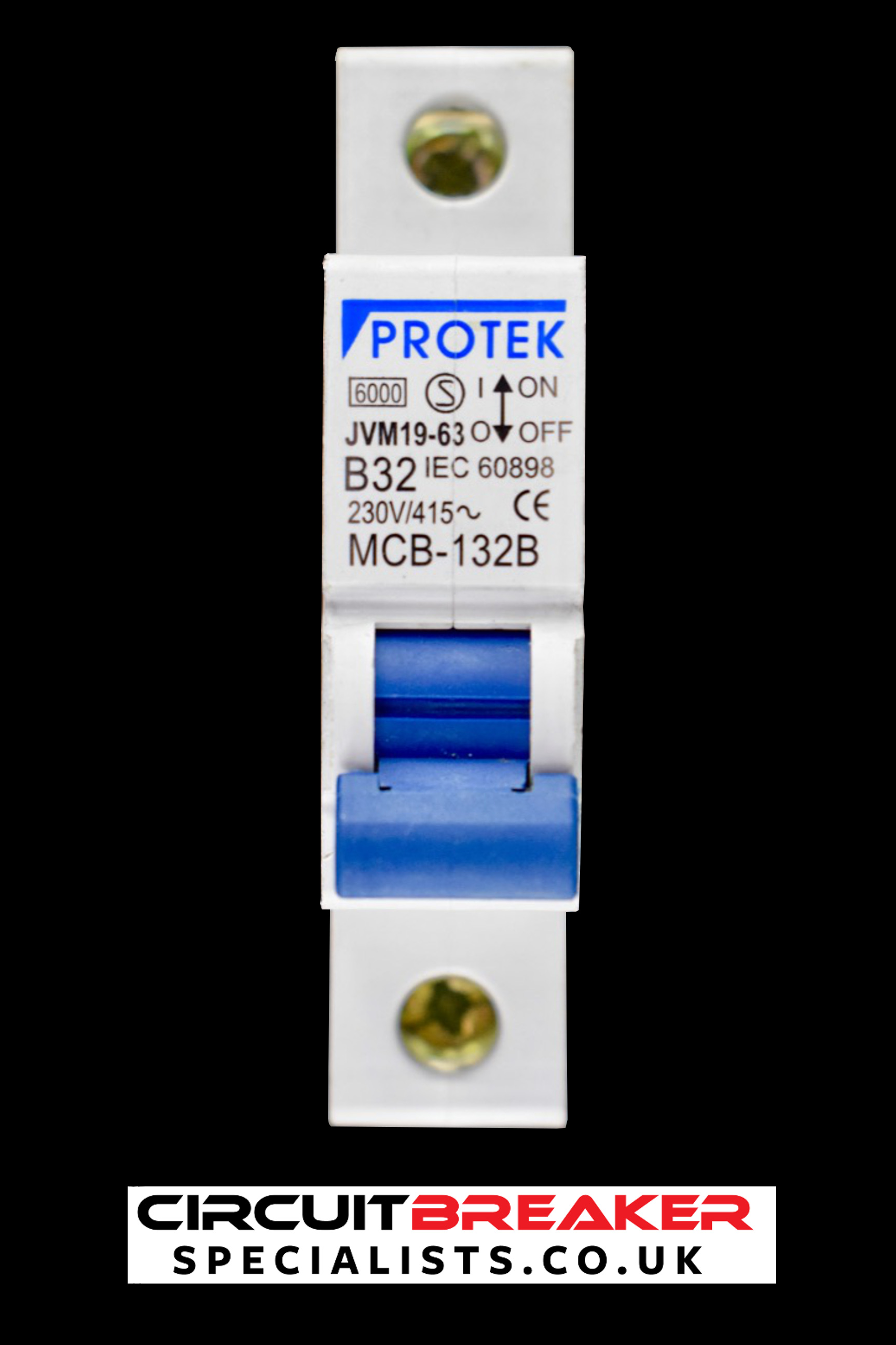 PROTEK 32 AMP CURVE B 6kA MCB CIRCUIT BREAKER JVM19-63 MCB-132B