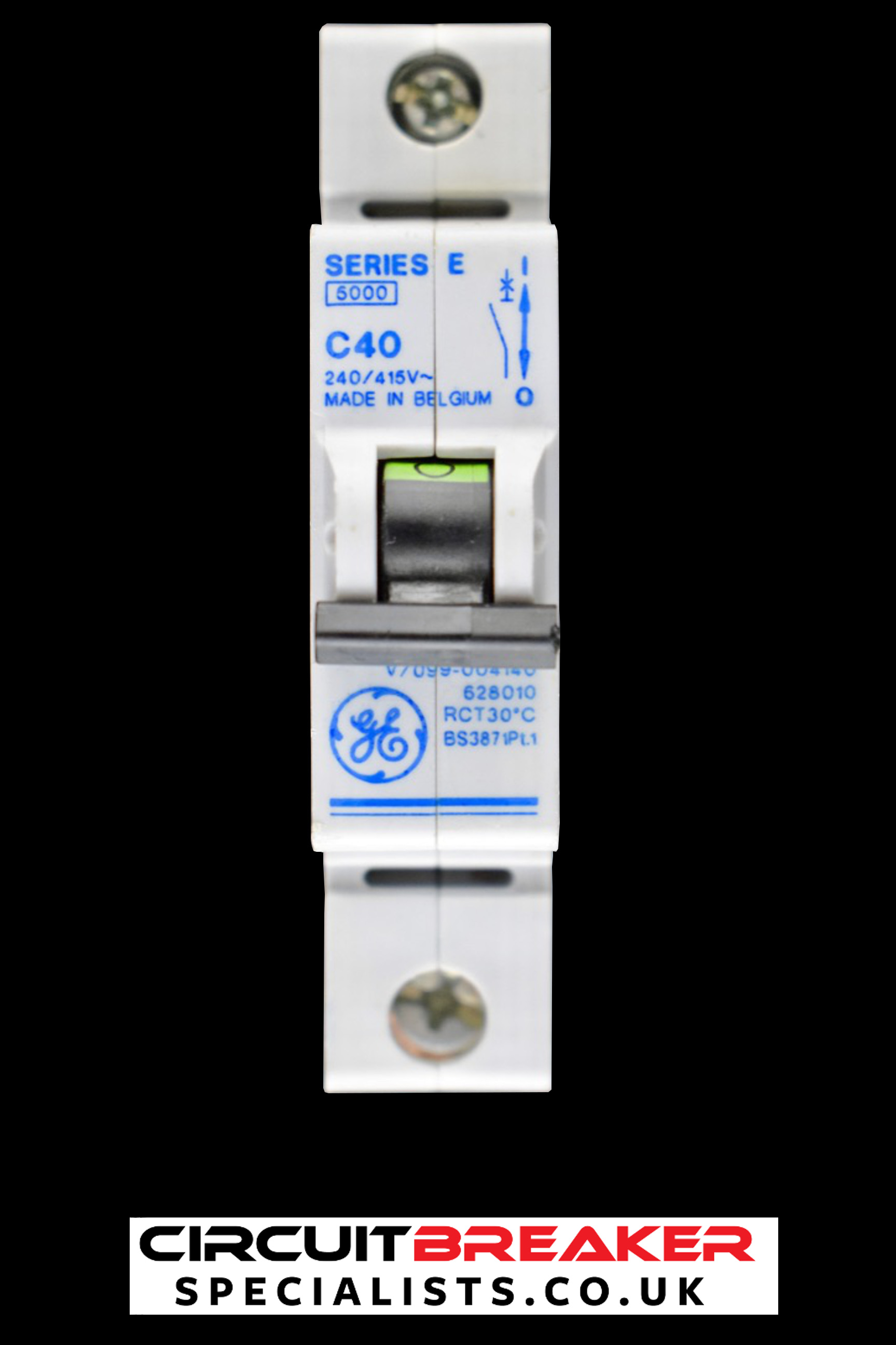 GENERAL ELECTRIC 40 AMP CURVE C 6kA MCB CIRCUIT BREAKER SERIES E 628010