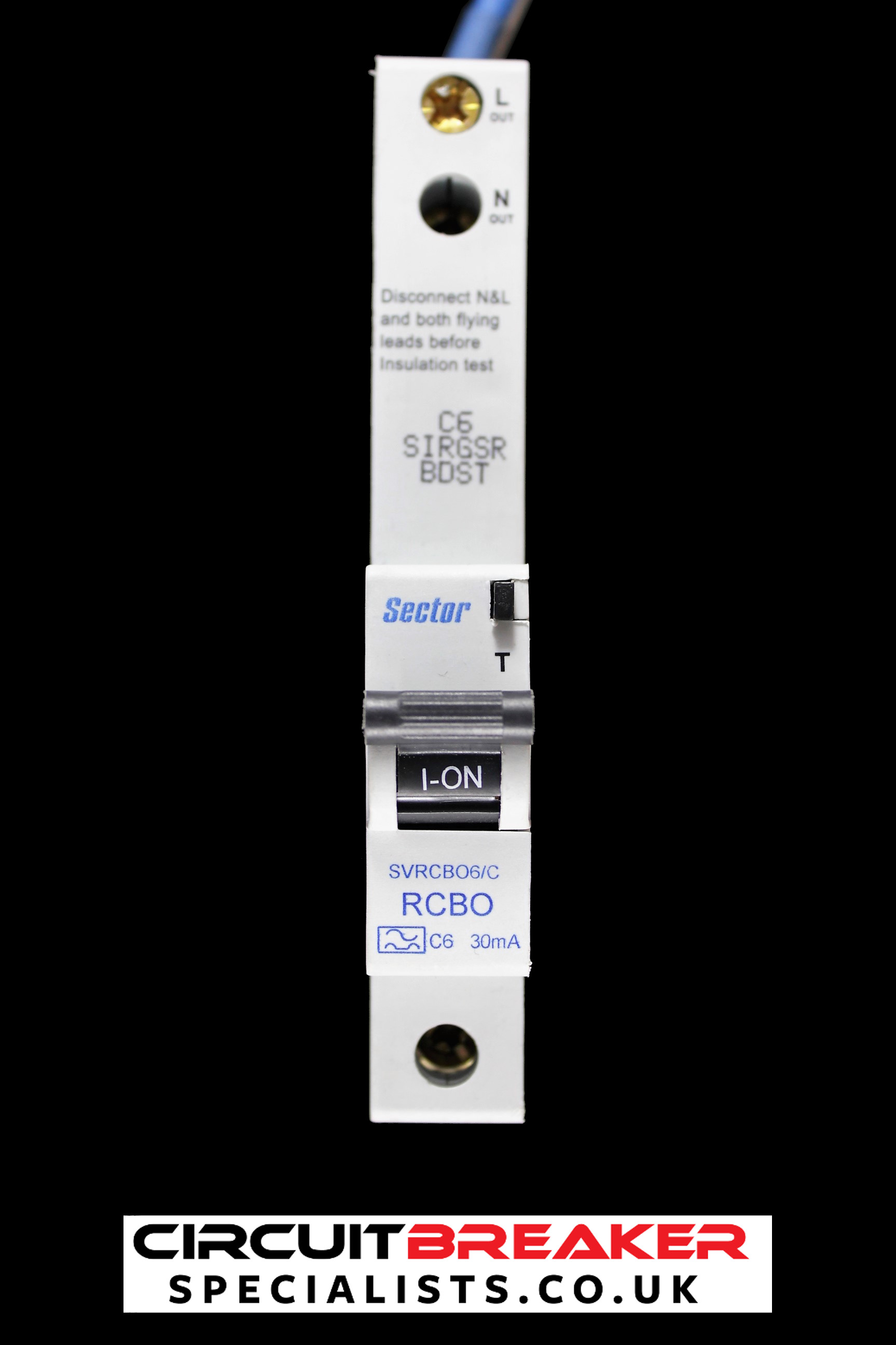 SECTOR 6 AMP CURVE C 6kA 30mA RCBO TYPE A SVRCBO6/C BLUE