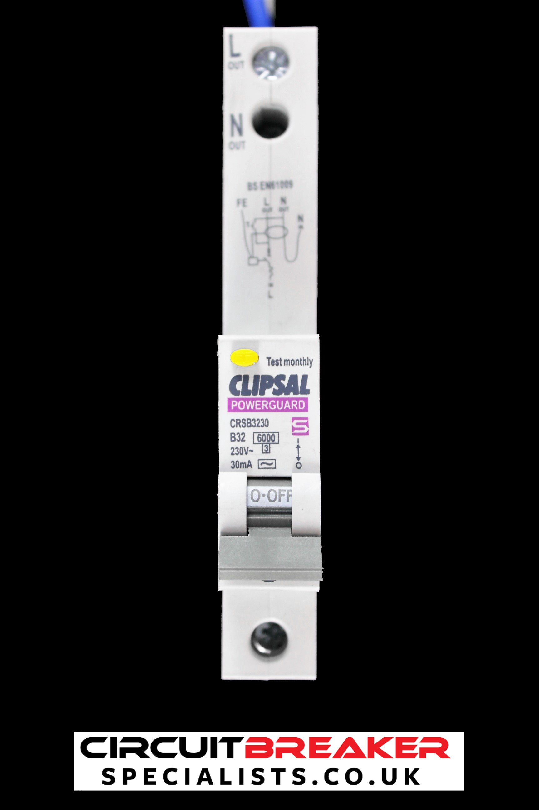CLIPSAL 32 AMP CURVE B 6kA 30mA RCBO RCD MCB POWERGUARD CRSB3230