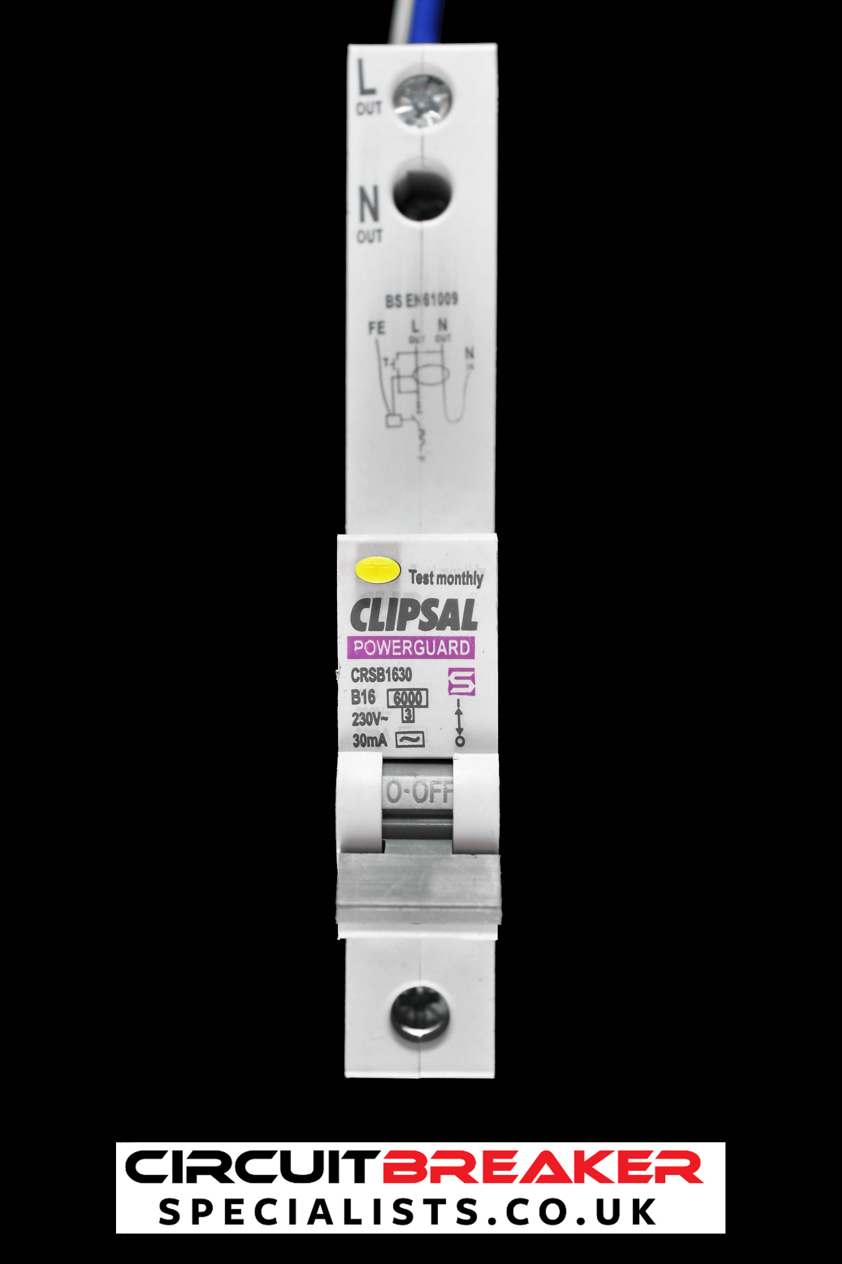 CLIPSAL 16 AMP CURVE B 6kA 30mA RCBO RCD MCB POWERGUARD CRSB1630