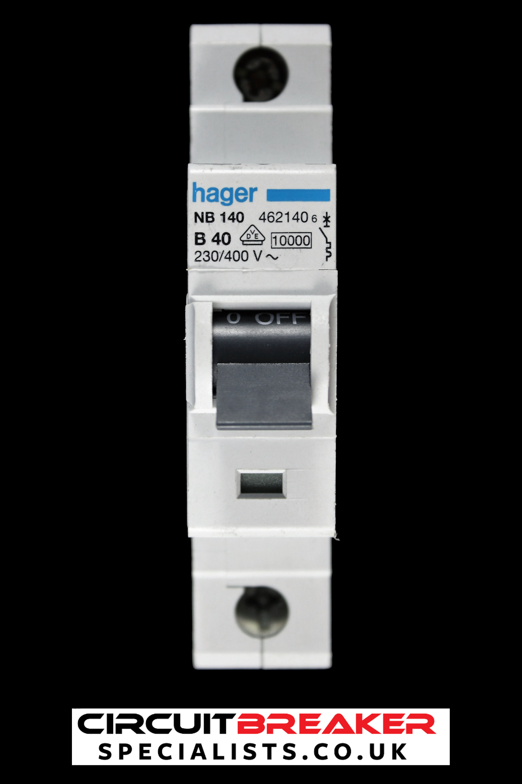 HAGER 40 AMP CURVE B 10kA MCB CIRCUIT BREAKER NB140 462140