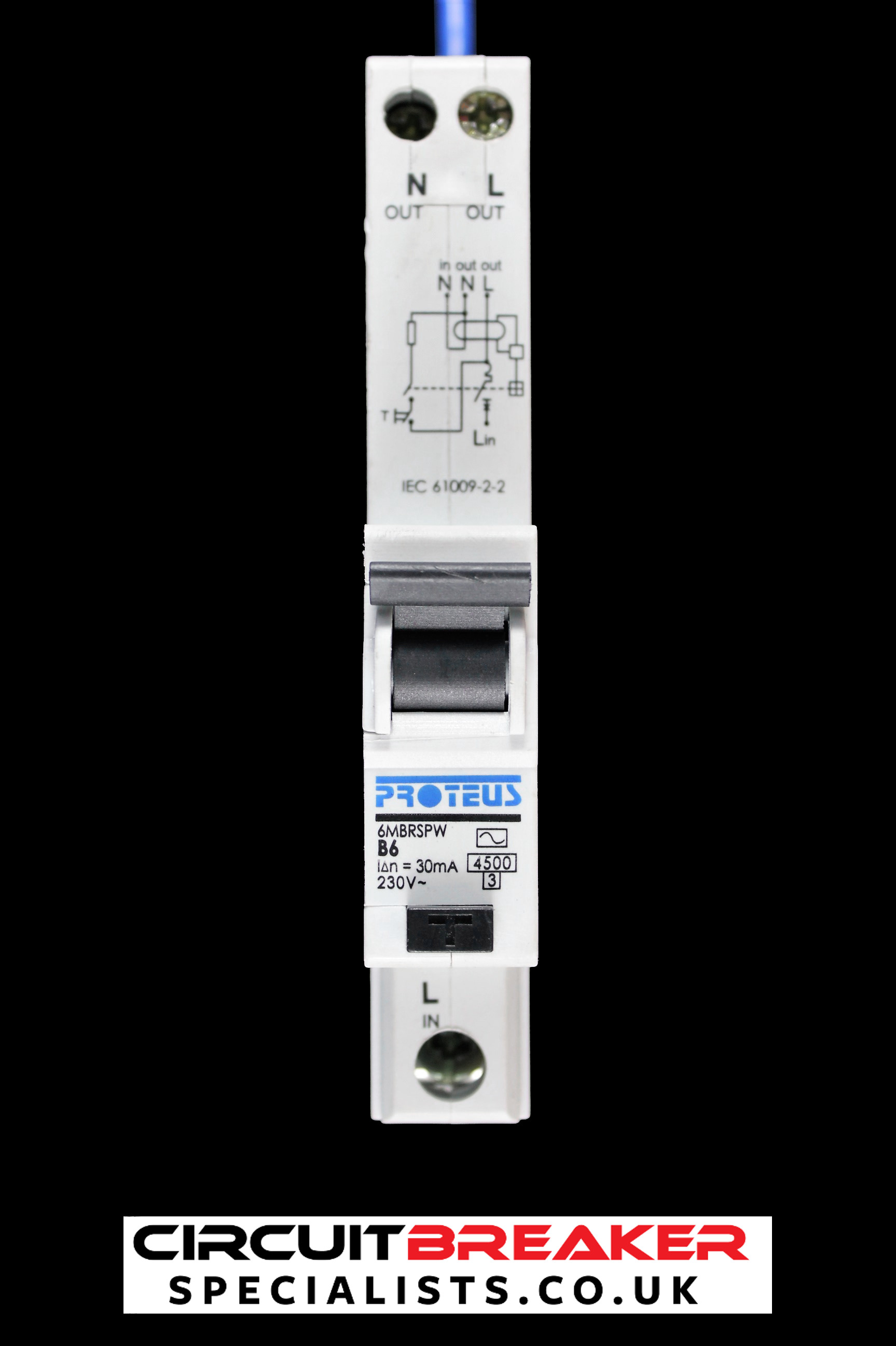 PROTEUS 6 AMP CURVE B 4.5kA 30mA RCBO RCD MCB 6MBRSPW